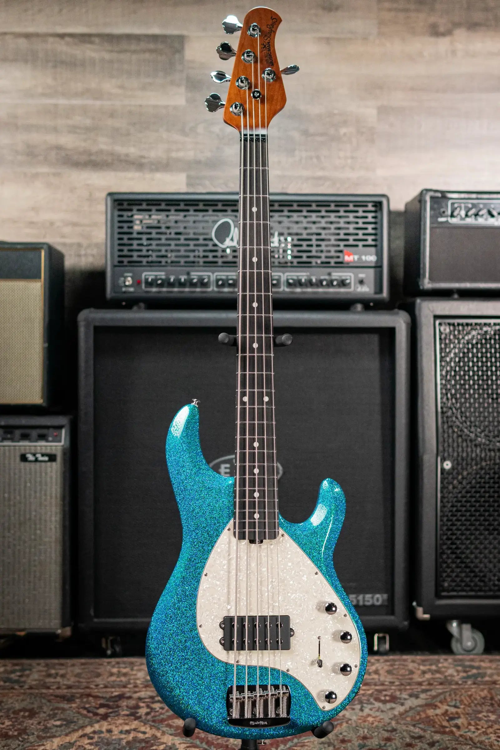 Ernie Ball Music Man StingRay 5-String Special Electric Bass - Anomalous Green with Hard Bag