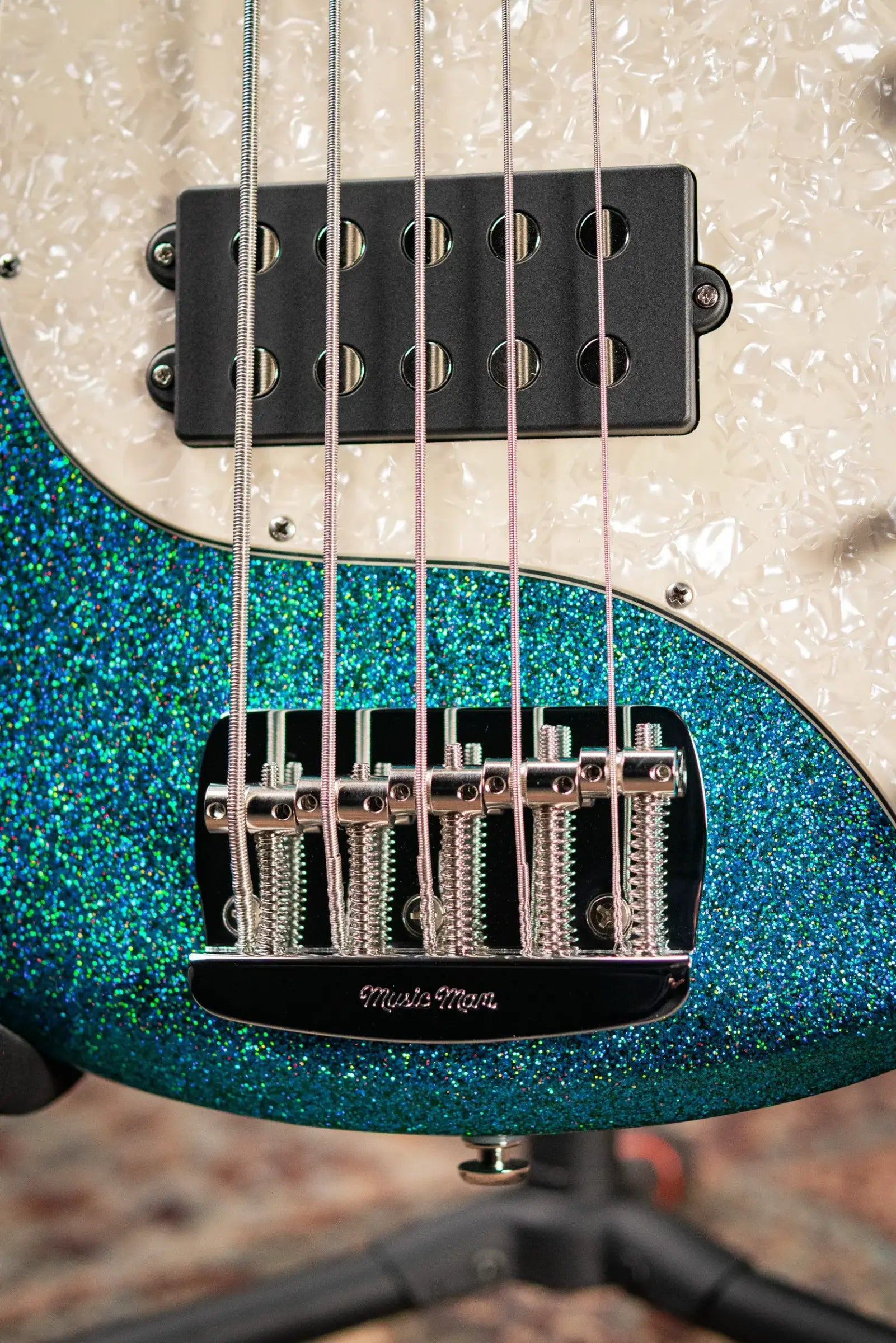 Ernie Ball Music Man StingRay 5-String Special Electric Bass - Anomalous Green with Hard Bag