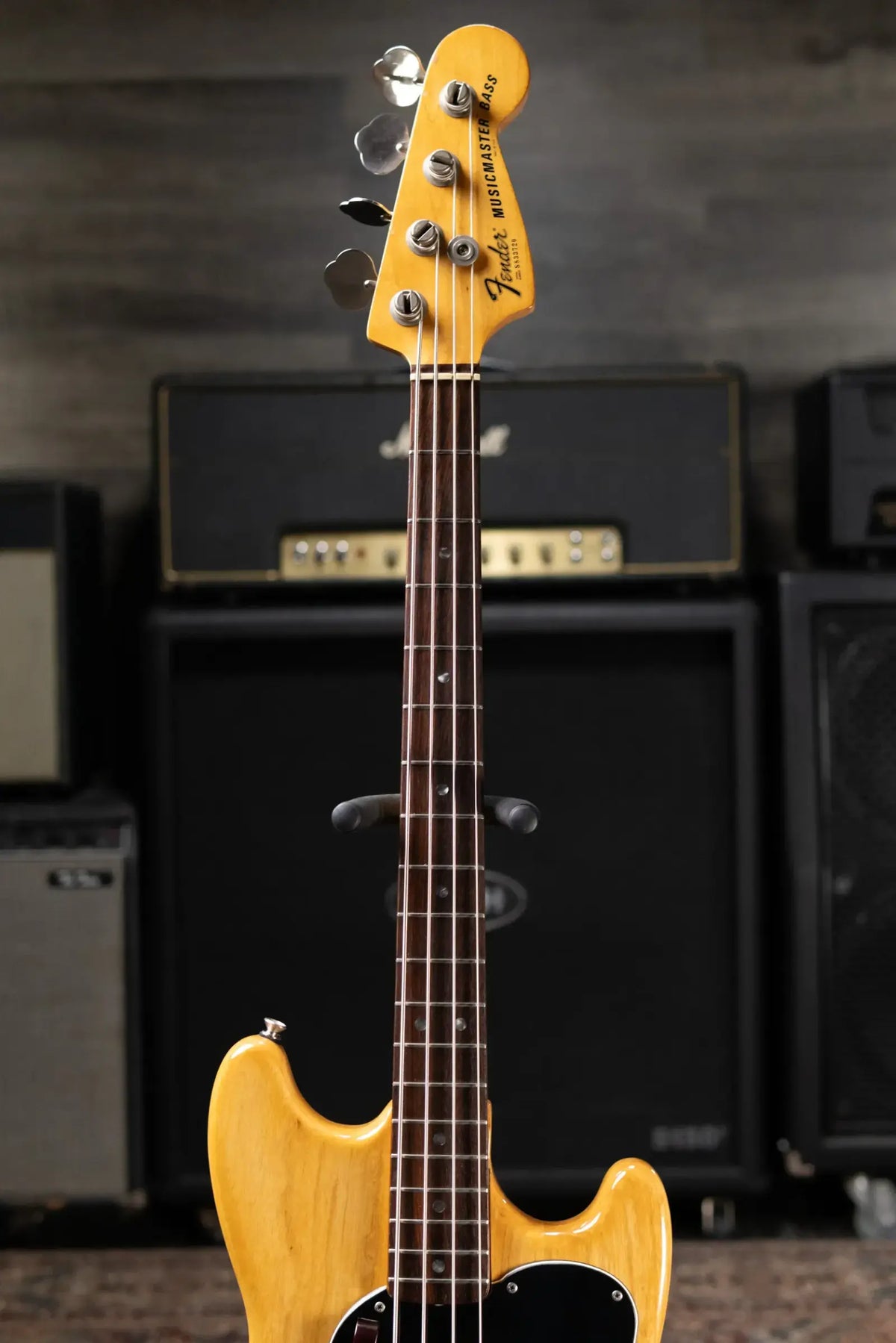 Fender 1978 Musicmaster Bass Guitar - Natural with Custom Hardshell Case - Used