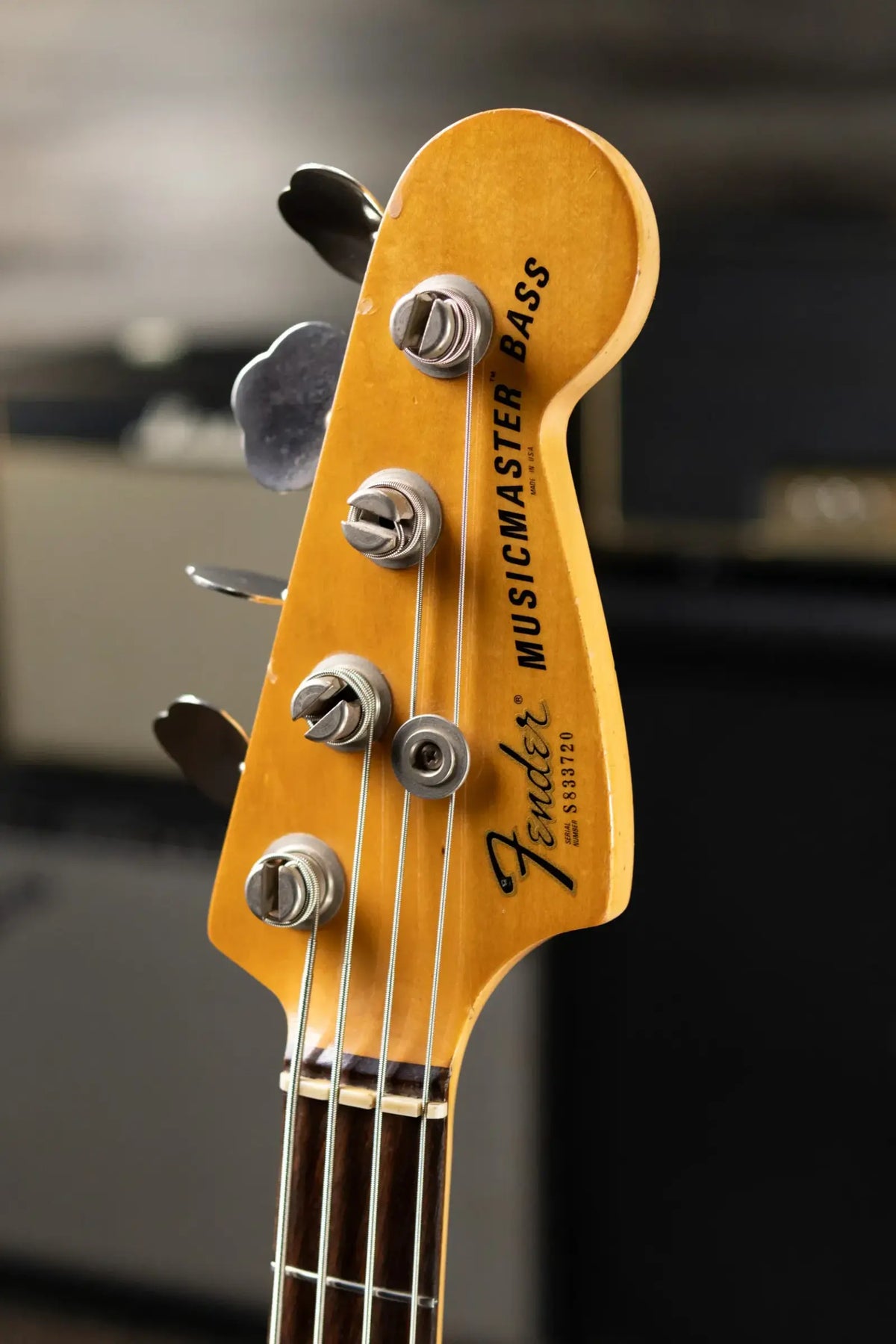 Fender 1978 Musicmaster Bass Guitar - Natural with Custom Hardshell Case - Used