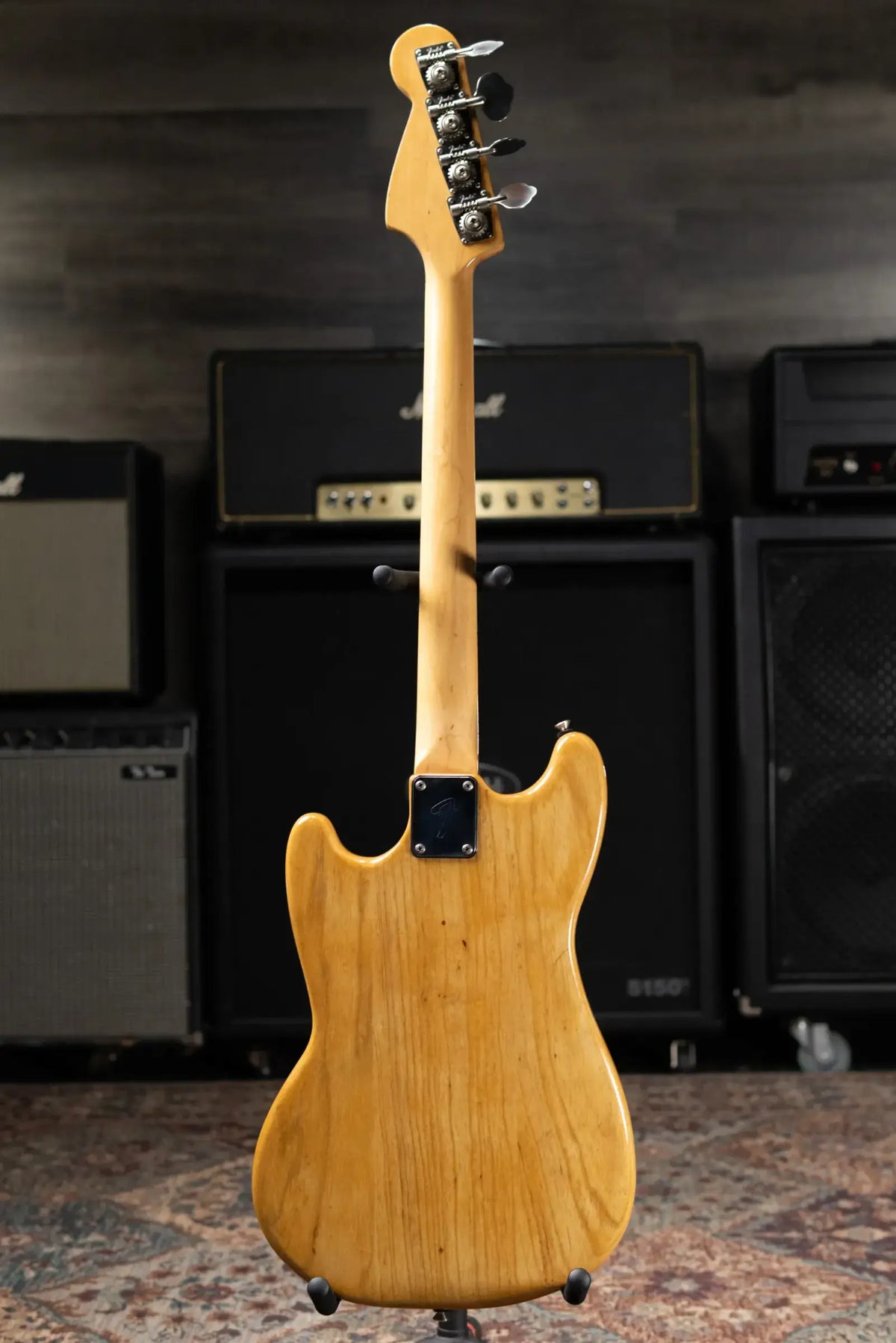 Fender 1978 Musicmaster Bass Guitar - Natural with Custom Hardshell Case - Used