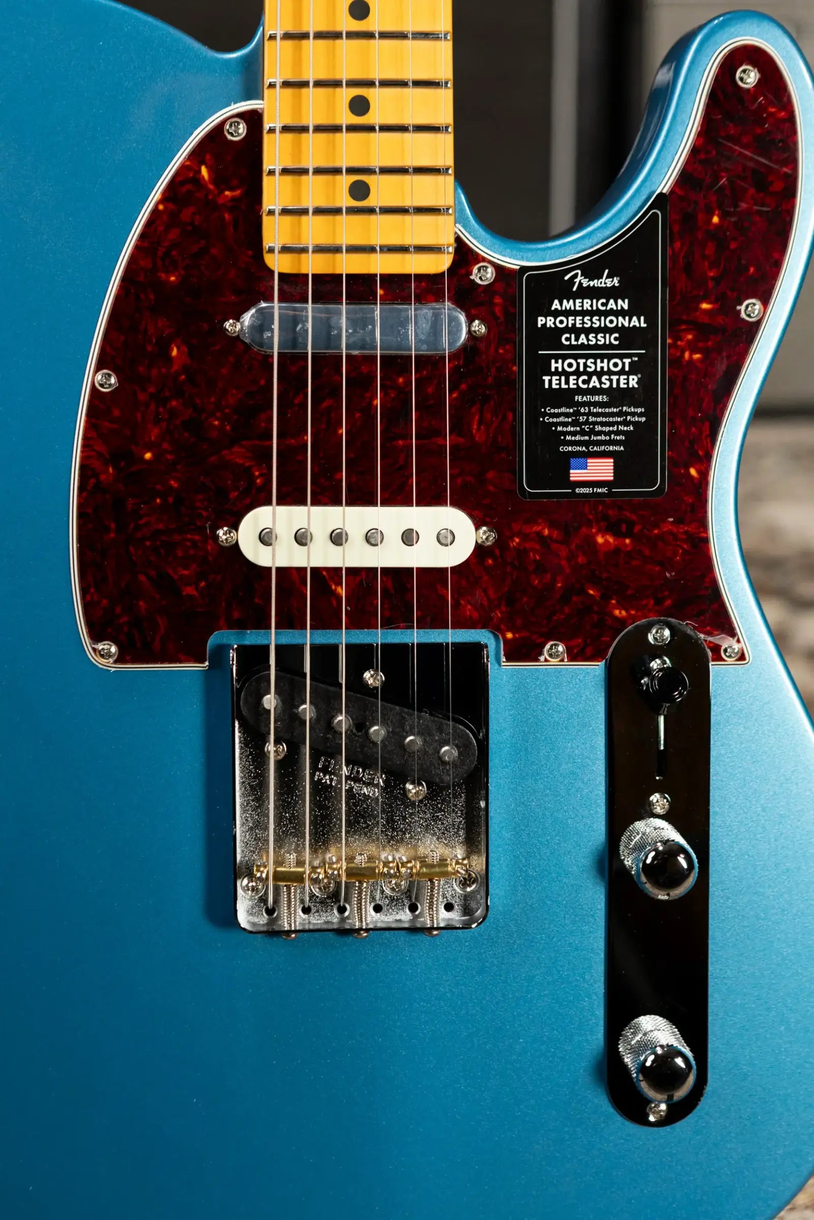 Fender American Professional Classic Hotshot Telecaster Electric Guitar - Faded Lake Placid Blue with Gig Bag