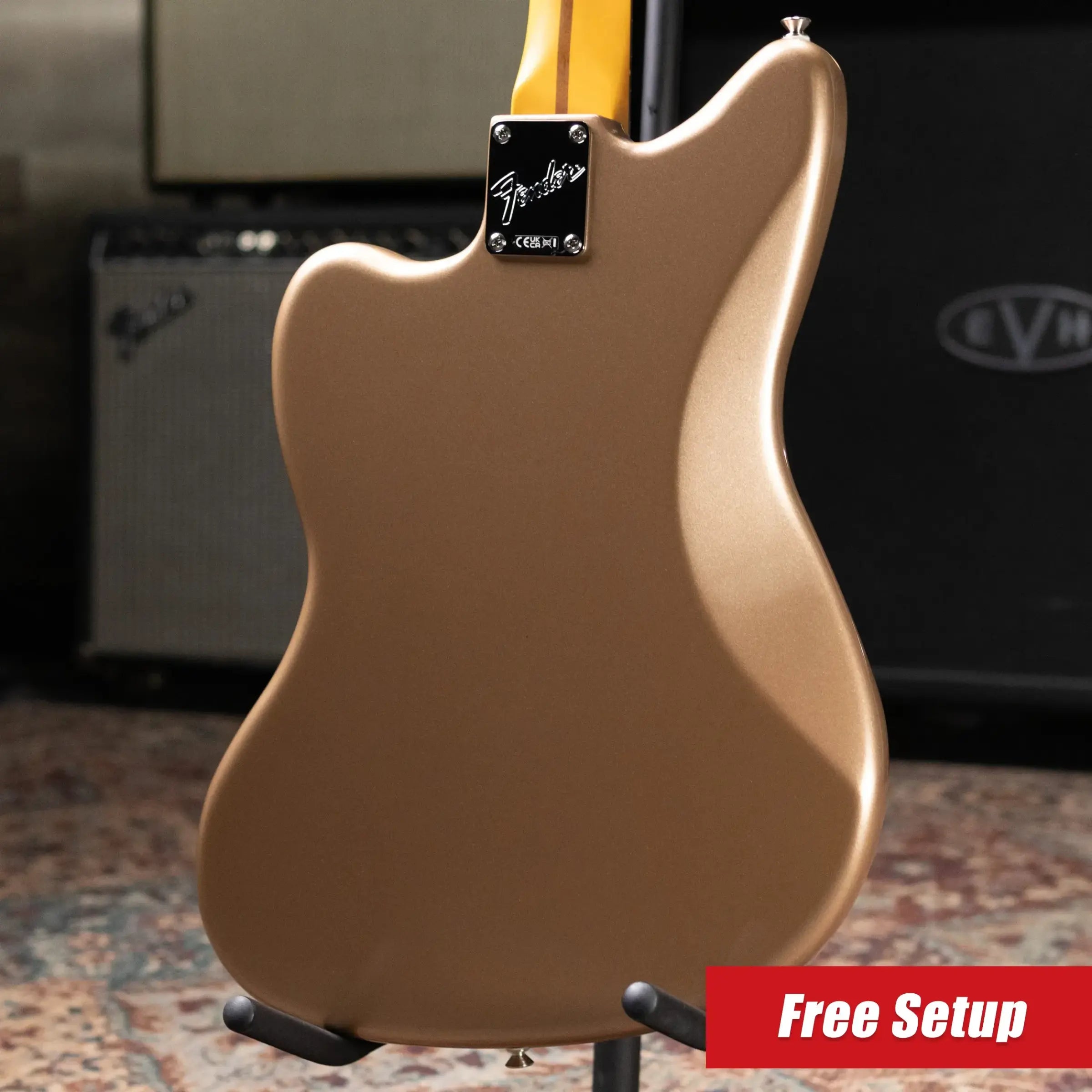 Fender American Professional Classic Jazzmaster Electric Guitar - Faded Firemist Gold with Gig Bag
