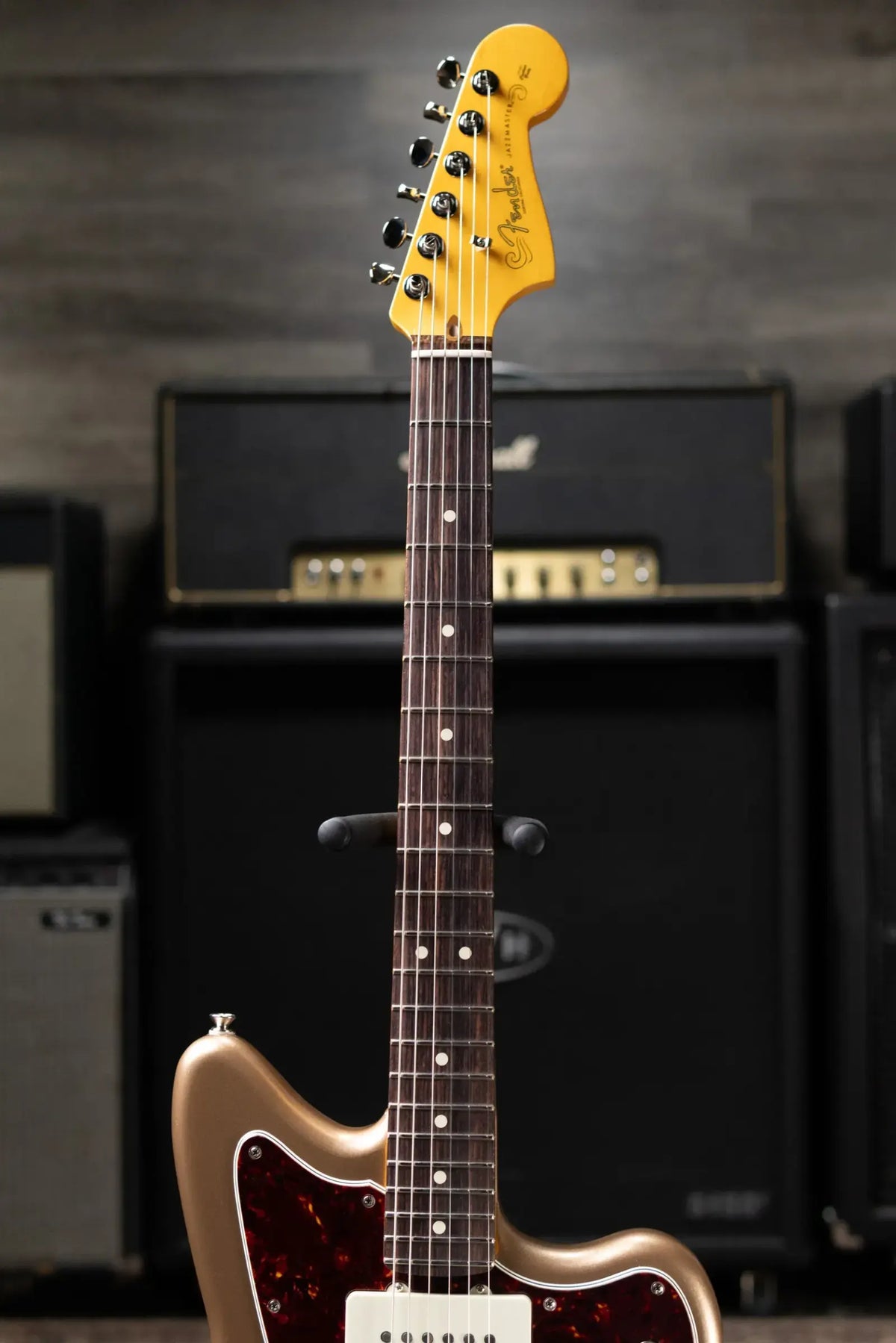 Fender American Professional Classic Jazzmaster Electric Guitar - Faded Firemist Gold with Gig Bag