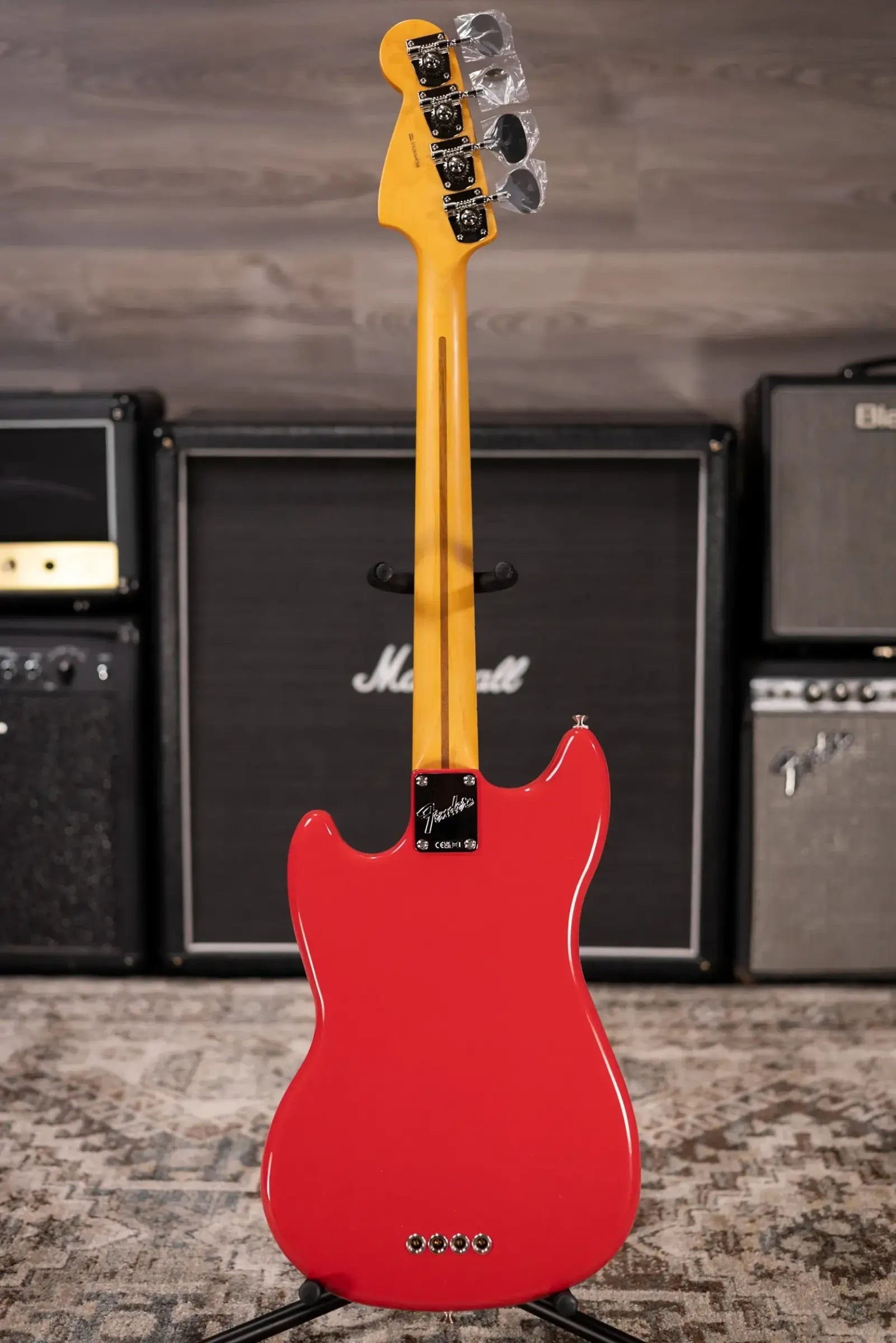Fender American Professional Classic Mustang Bass - Faded Dakota Red with Gig Bag