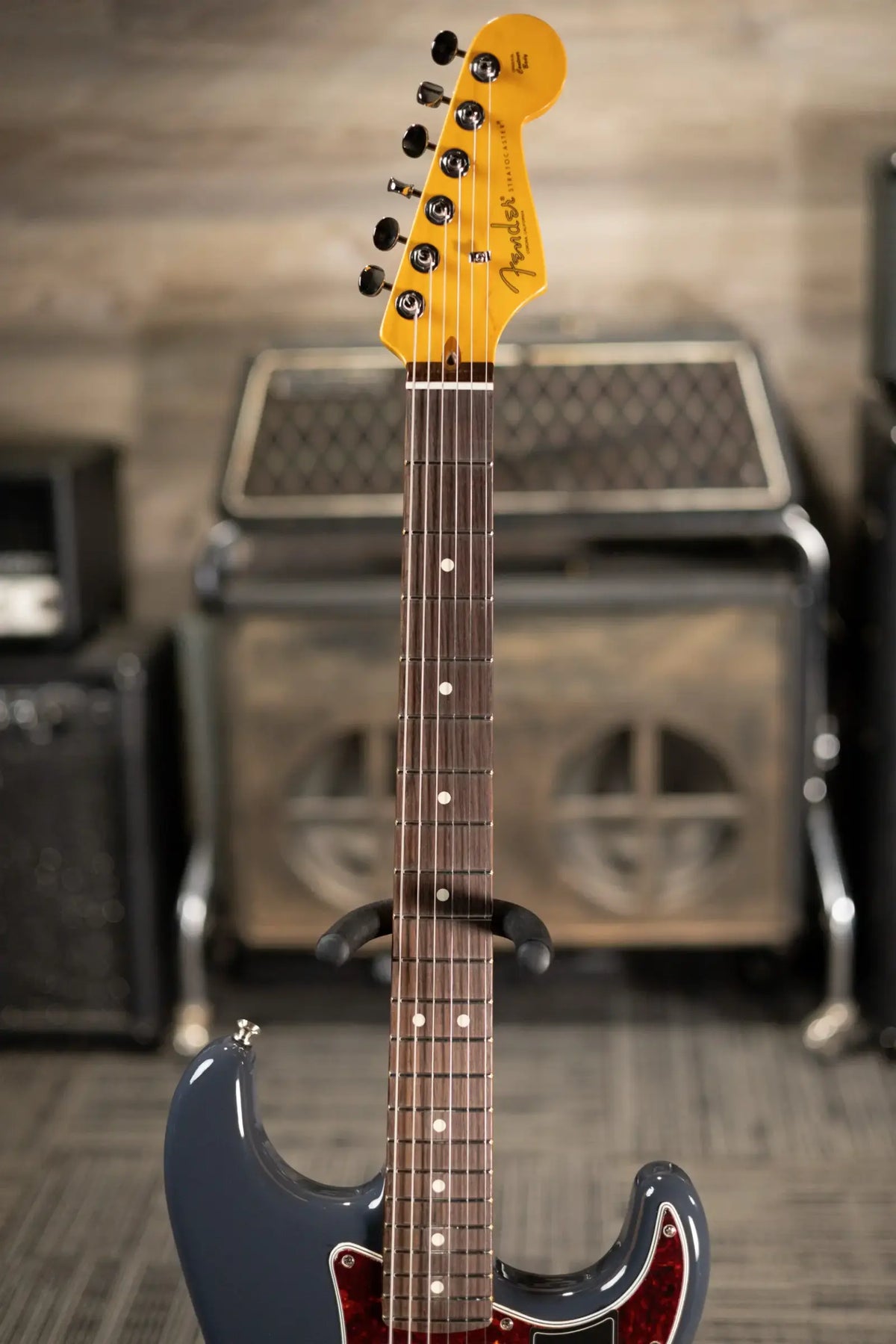 Fender American Professional Classic Stratocaster Electric Guitar - Faded Black with Gig Bag - Demo