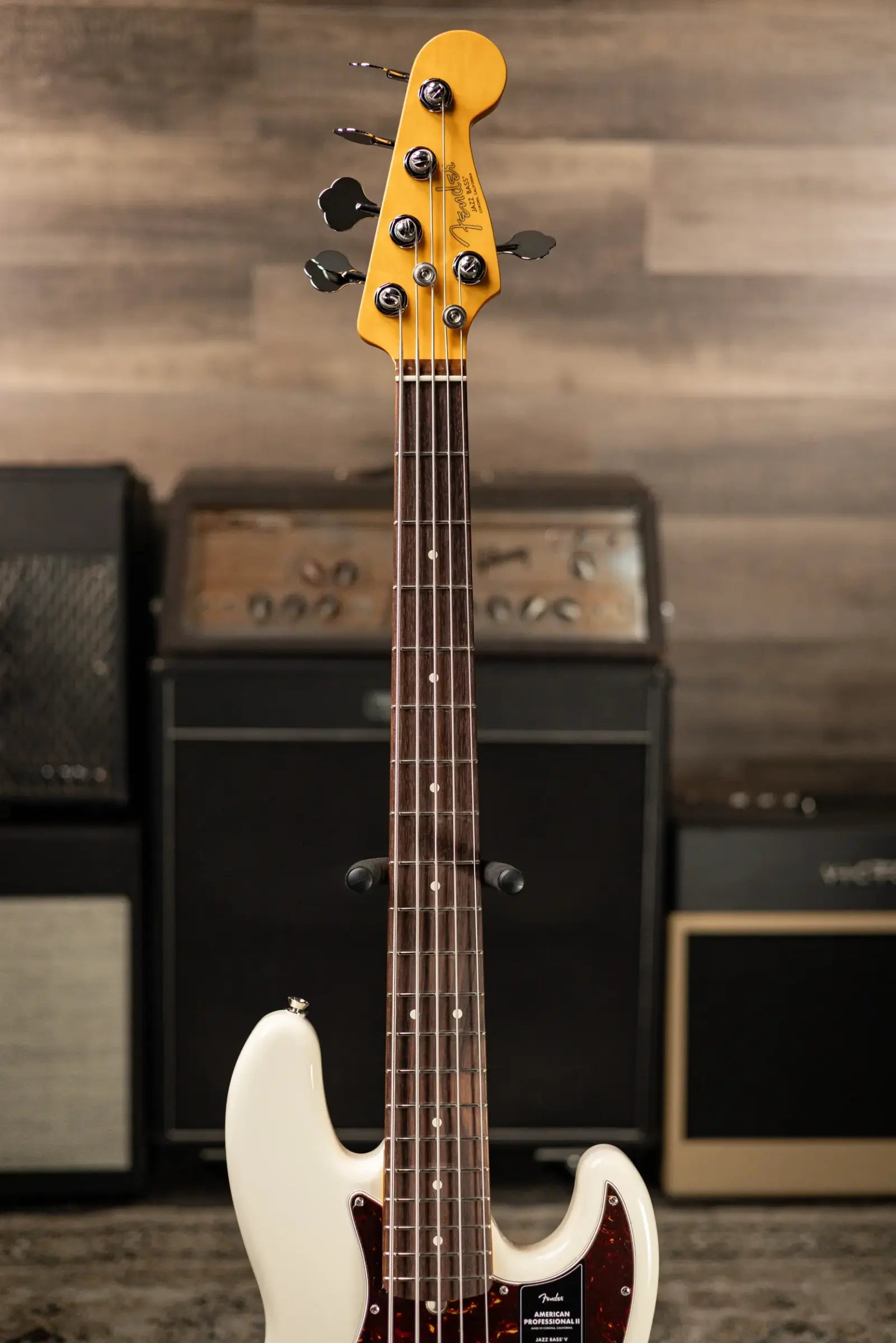 Fender American Professional II Jazz Bass V - Olympic White with Hardshell Case