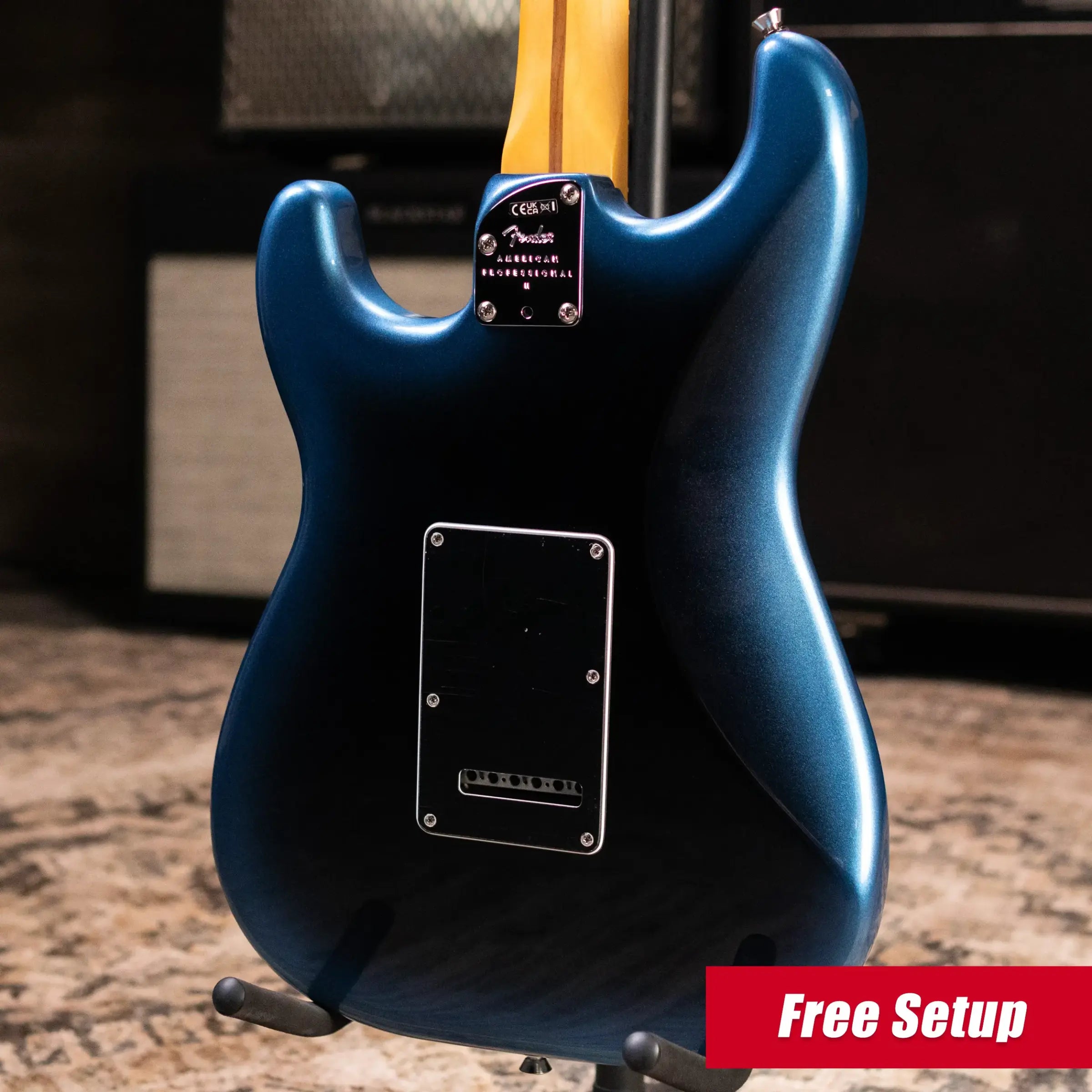 Fender American Professional II Stratocaster Electric Guitar - Dark Night with Hardshell Case