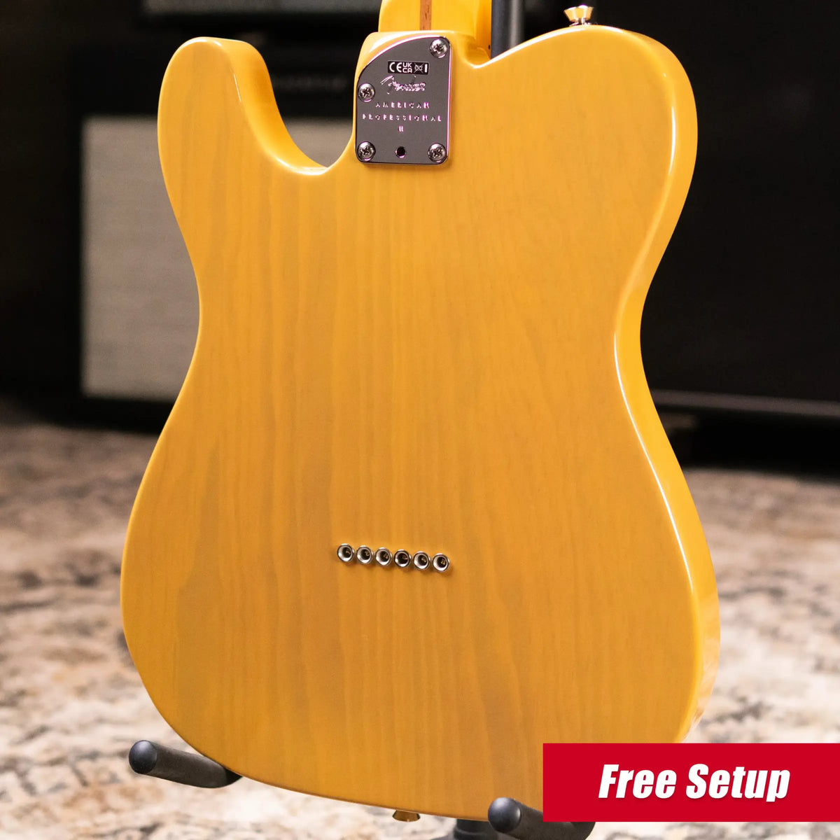 Fender American Professional II Telecaster Electric Guitar - Butterscotch Blonde with Hardshell Case - Demo