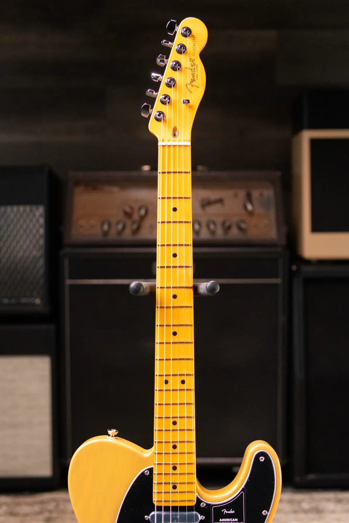 Fender American Professional II Telecaster Electric Guitar - Butterscotch Blonde with Hardshell Case - Demo
