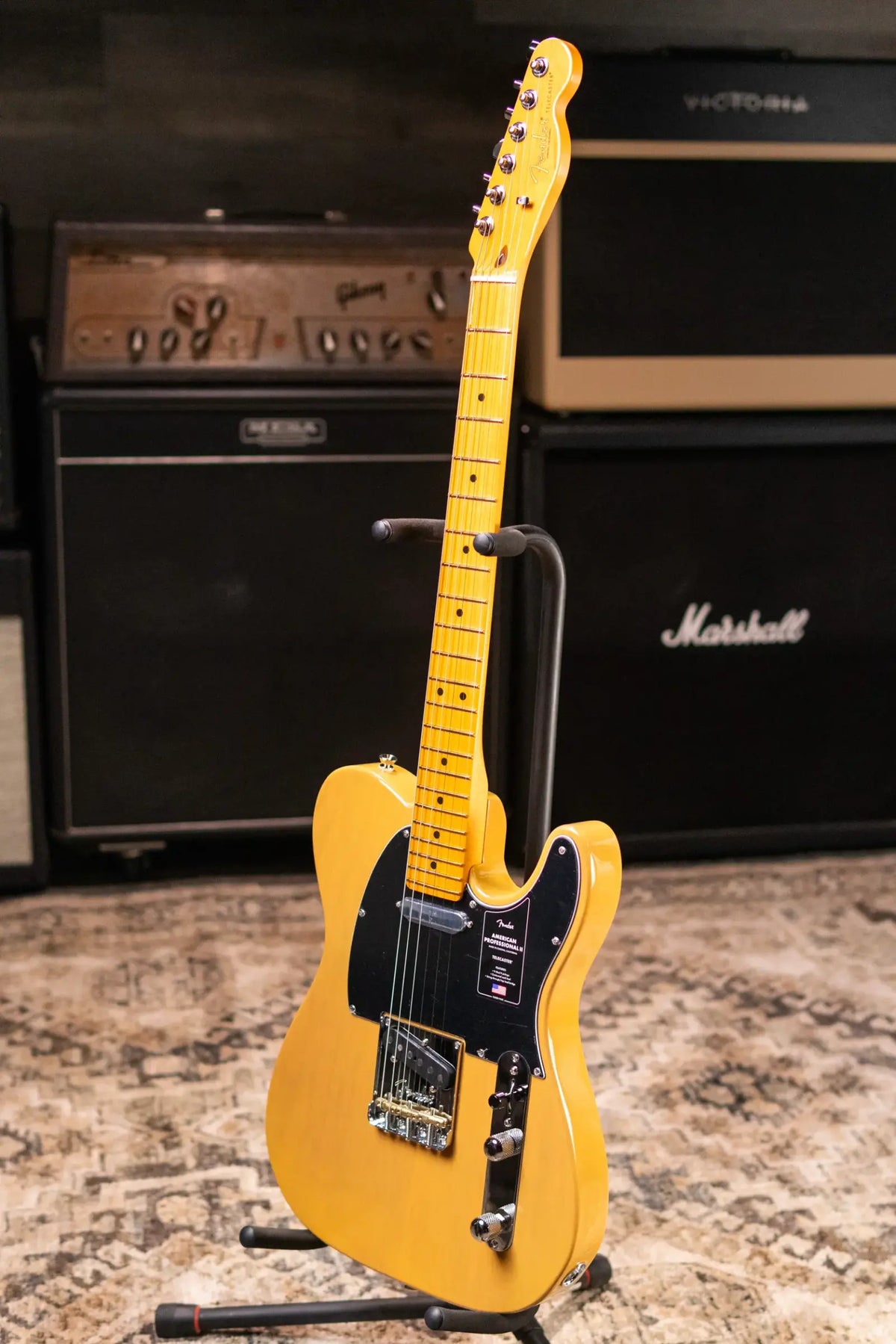 Fender American Professional II Telecaster Electric Guitar - Butterscotch Blonde with Hardshell Case - Demo