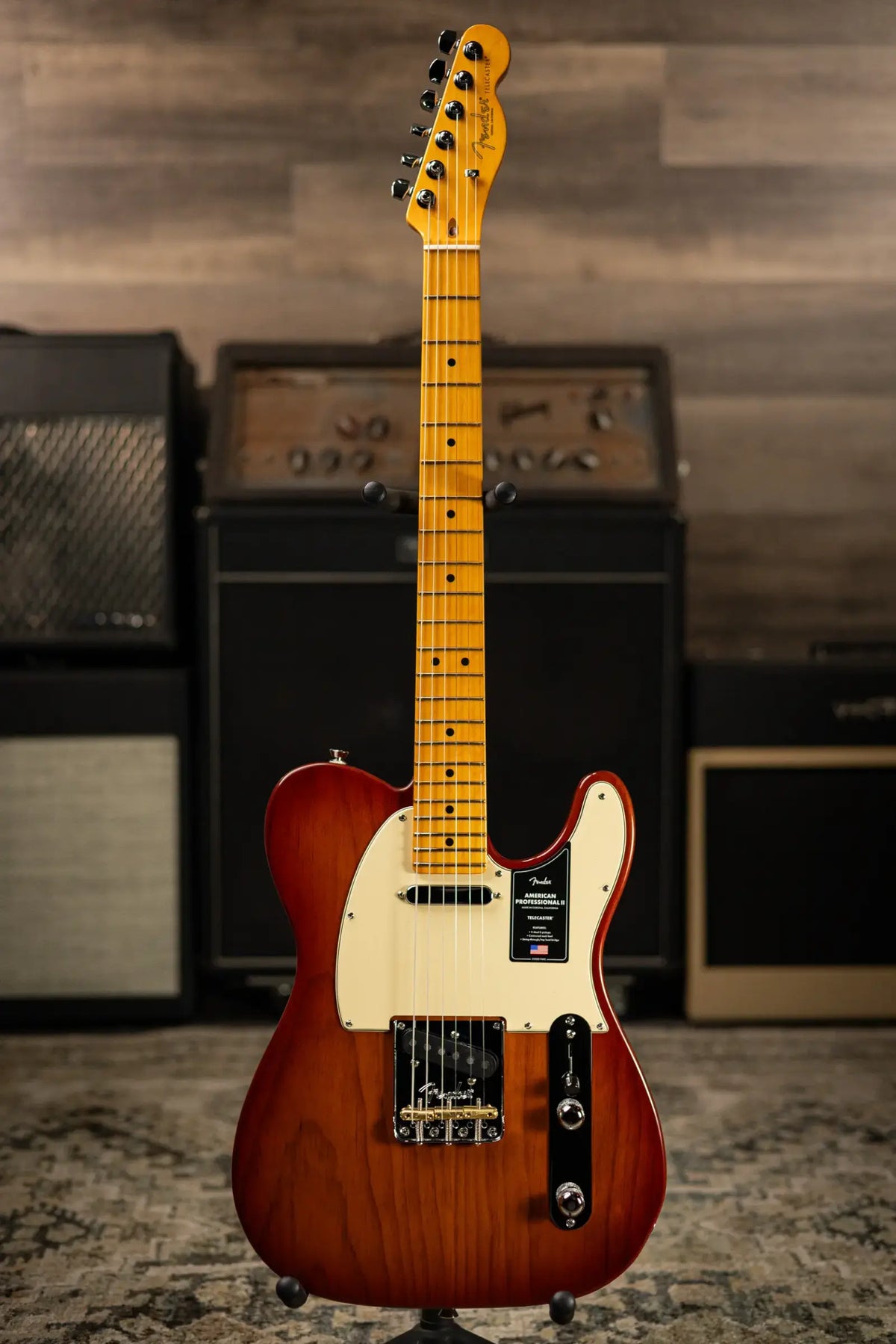 Fender American Professional II Telecaster Electric Guitar - Sienna Sunburst with Hardshell Case