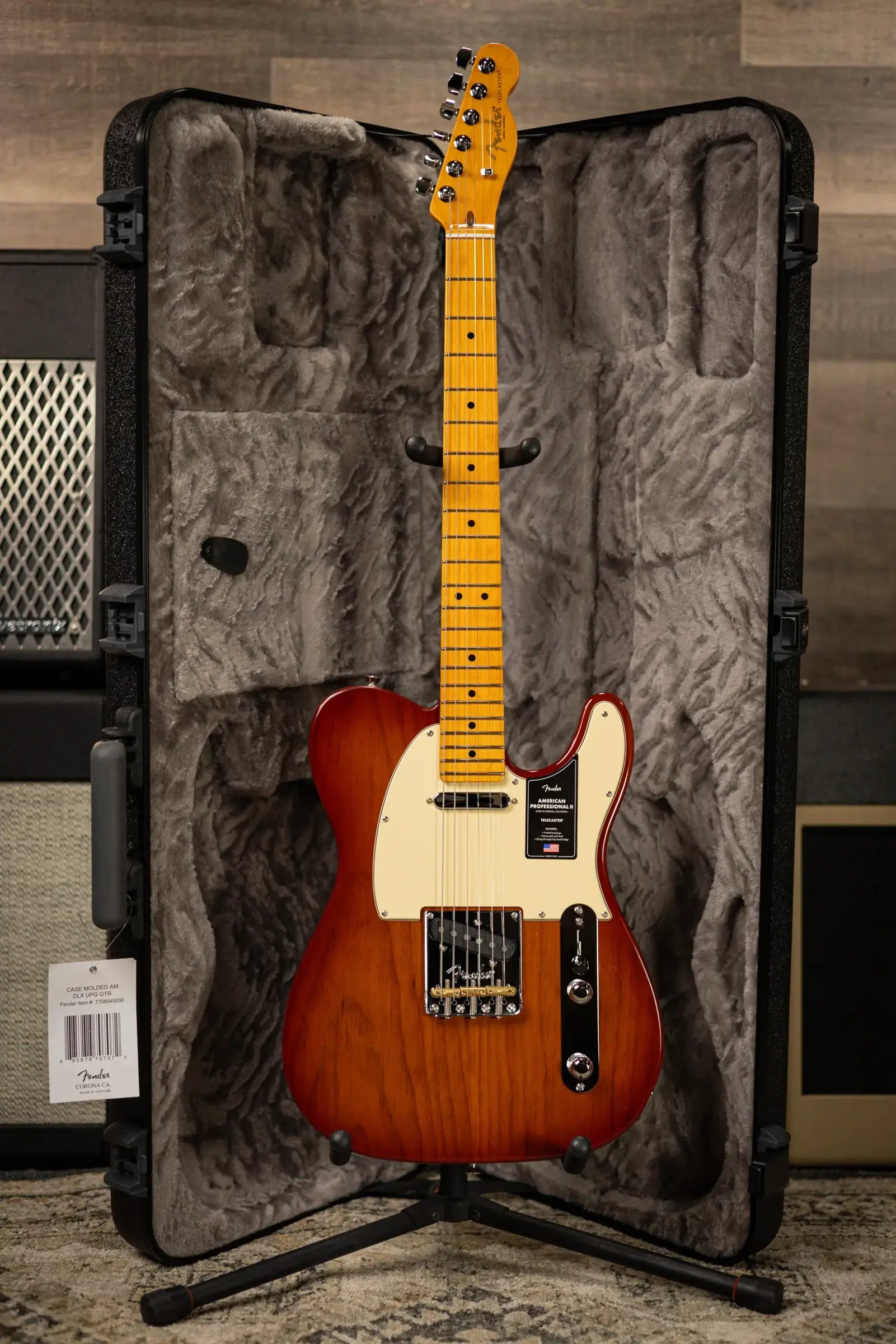 Fender American Professional II Telecaster Electric Guitar - Sienna Sunburst with Hardshell Case
