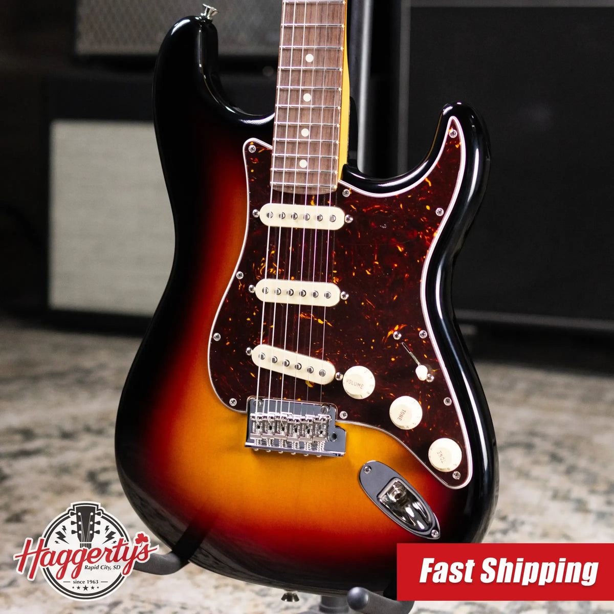 Fender American Professional Stratocaster Electric Guitar - 3-Color Sunburst with Hardshell Case