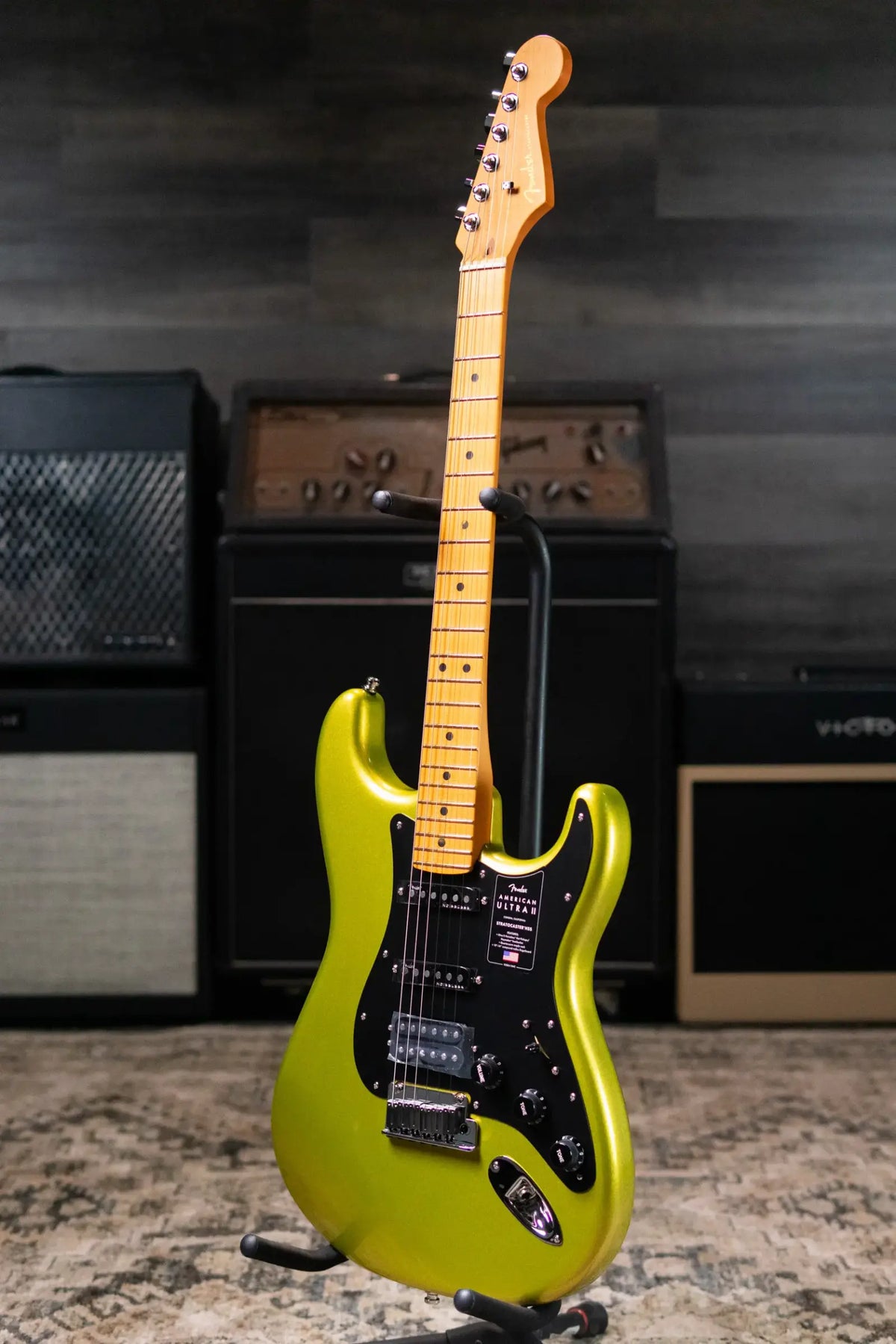 Fender American Ultra II Stratocaster HSS Electric Guitar - Solar Flare with Hardshell Case - Demo