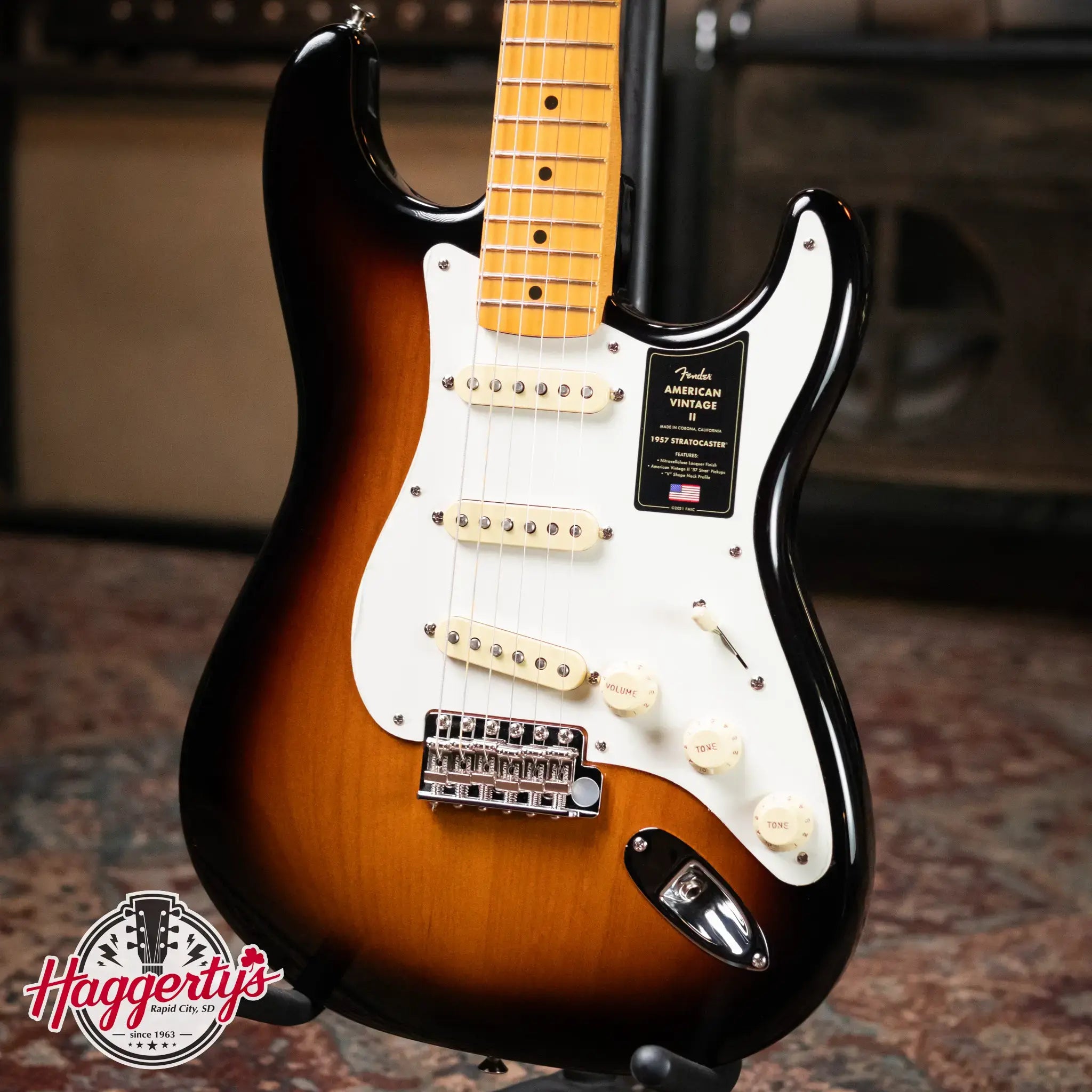 Fender American Vintage II 1957 Stratocaster Maple Fingerboard - 2-Color Sunburst with Hardshell Case - Demo