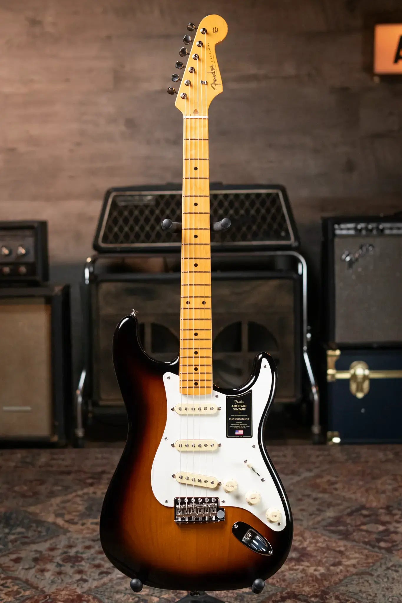 Fender American Vintage II 1957 Stratocaster Maple Fingerboard - 2-Color Sunburst with Hardshell Case - Demo
