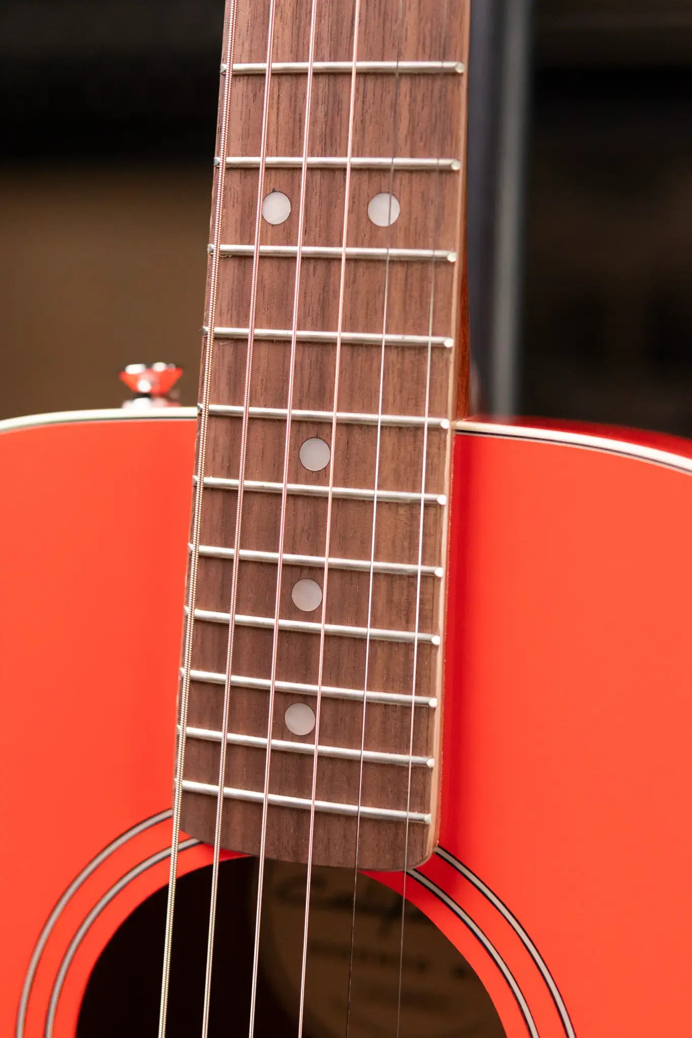 Fender California Standard Redondo Mini Acoustic Guitar - Fiesta Red with Gig Bag