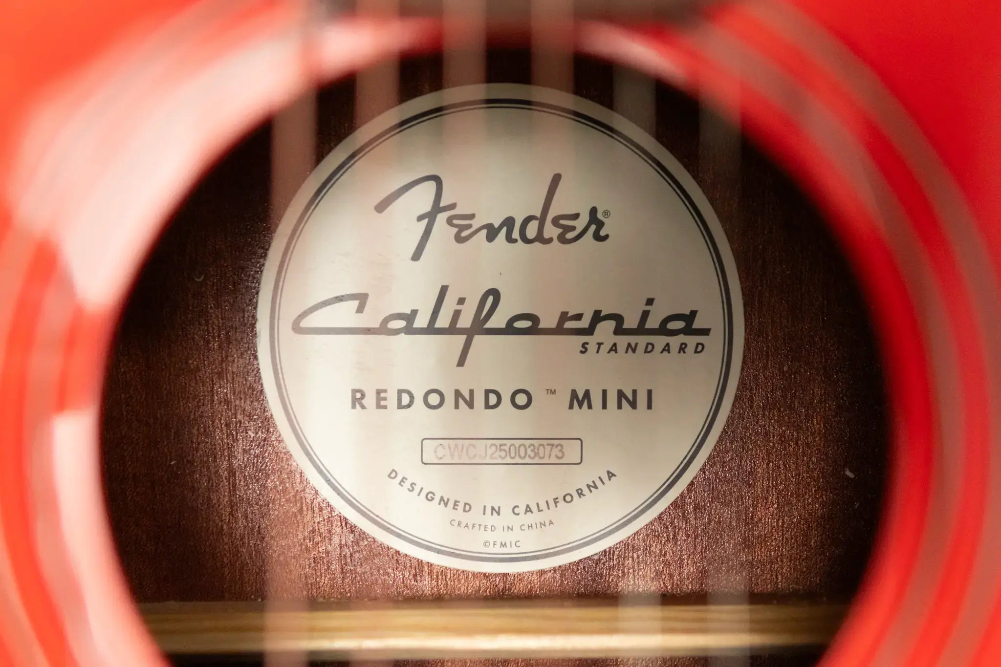 Fender California Standard Redondo Mini Acoustic Guitar - Fiesta Red with Gig Bag