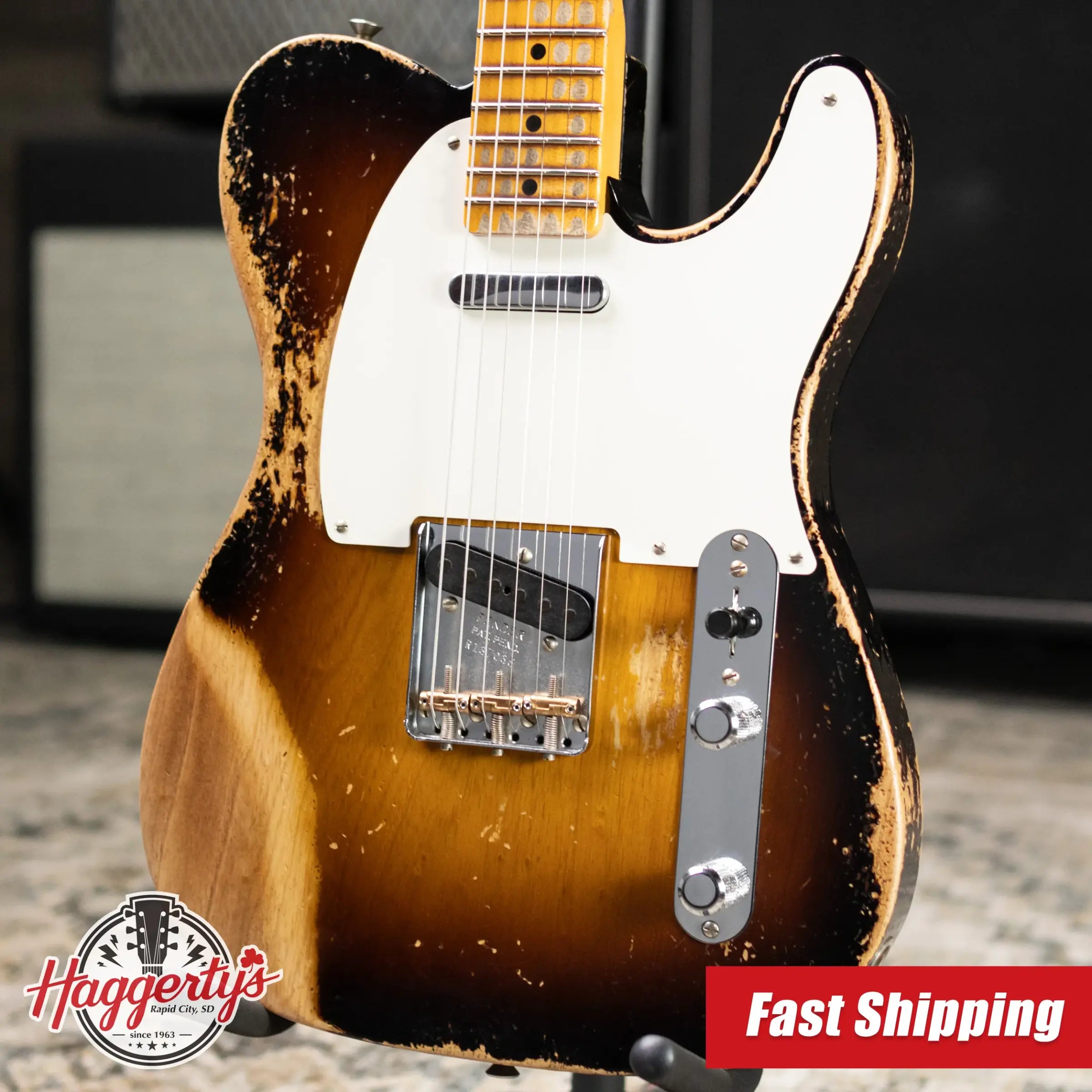Fender Custom Shop Limited Edition 1950 Double Esquire Electric Guitar - Wide Fade 2-Color Sunburst with Hardshell Case - Used