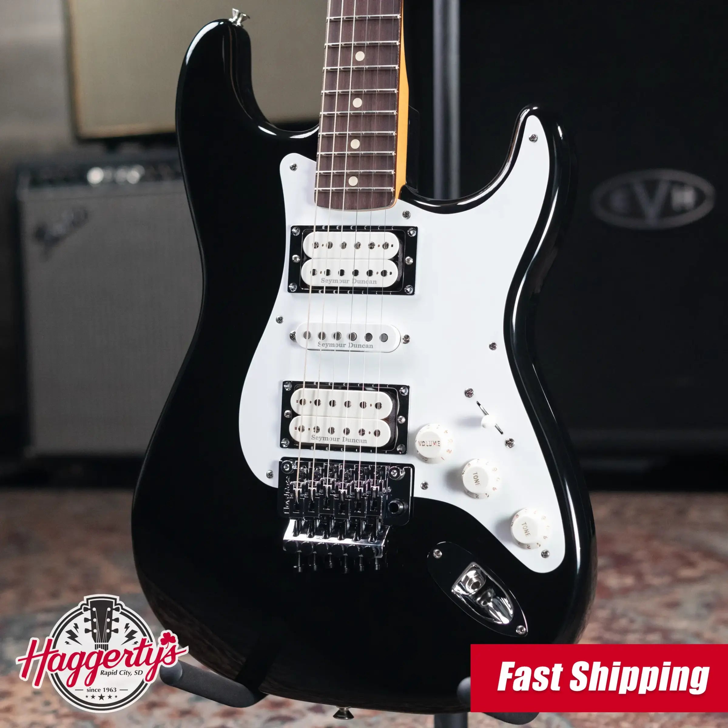 Fender Limited Edition 50th Anniversary Dave Murray Stratocaster Electric Guitar - Black with Gig Bag
