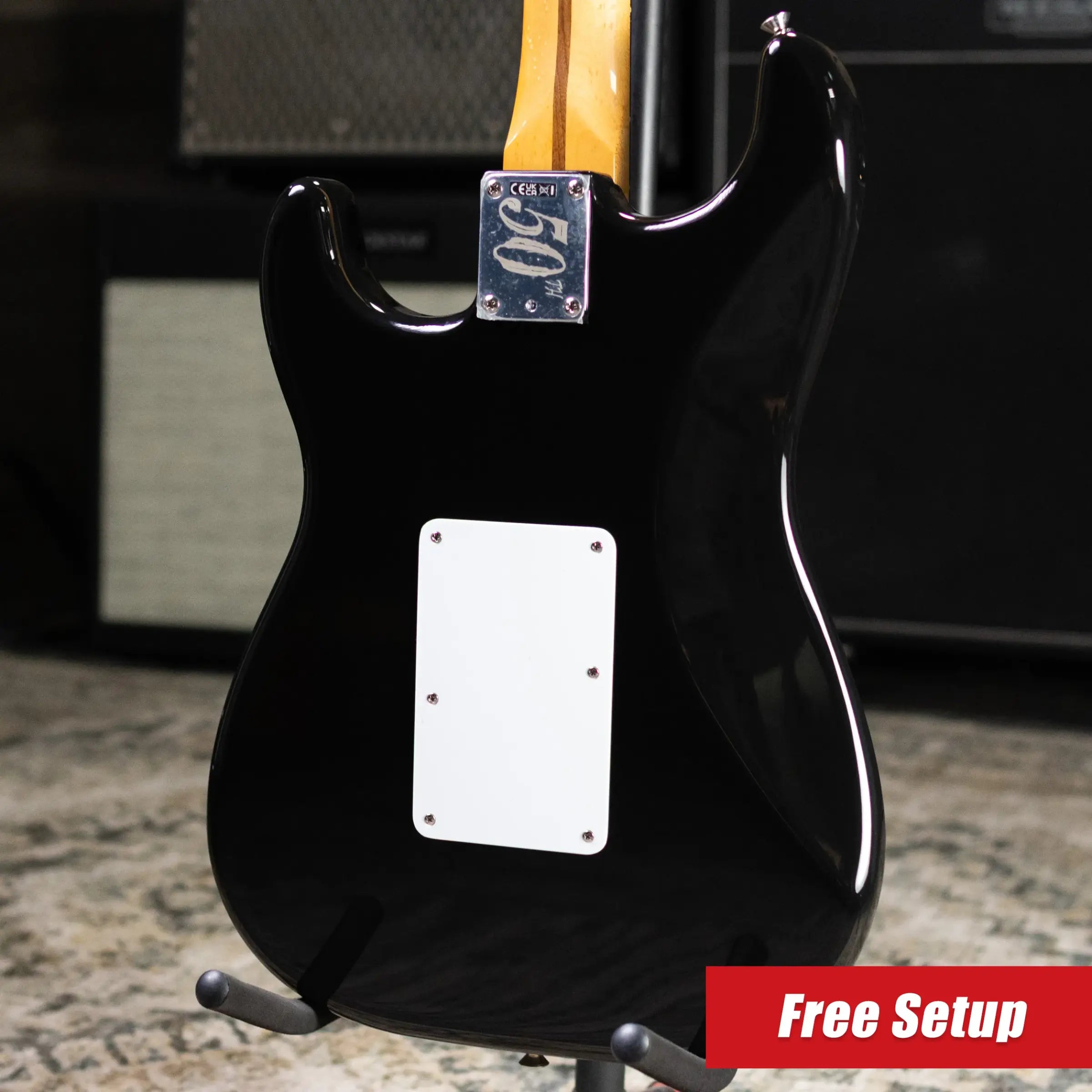 Fender Limited Edition 50th Anniversary Dave Murray Stratocaster Electric Guitar - Black with Gig Bag
