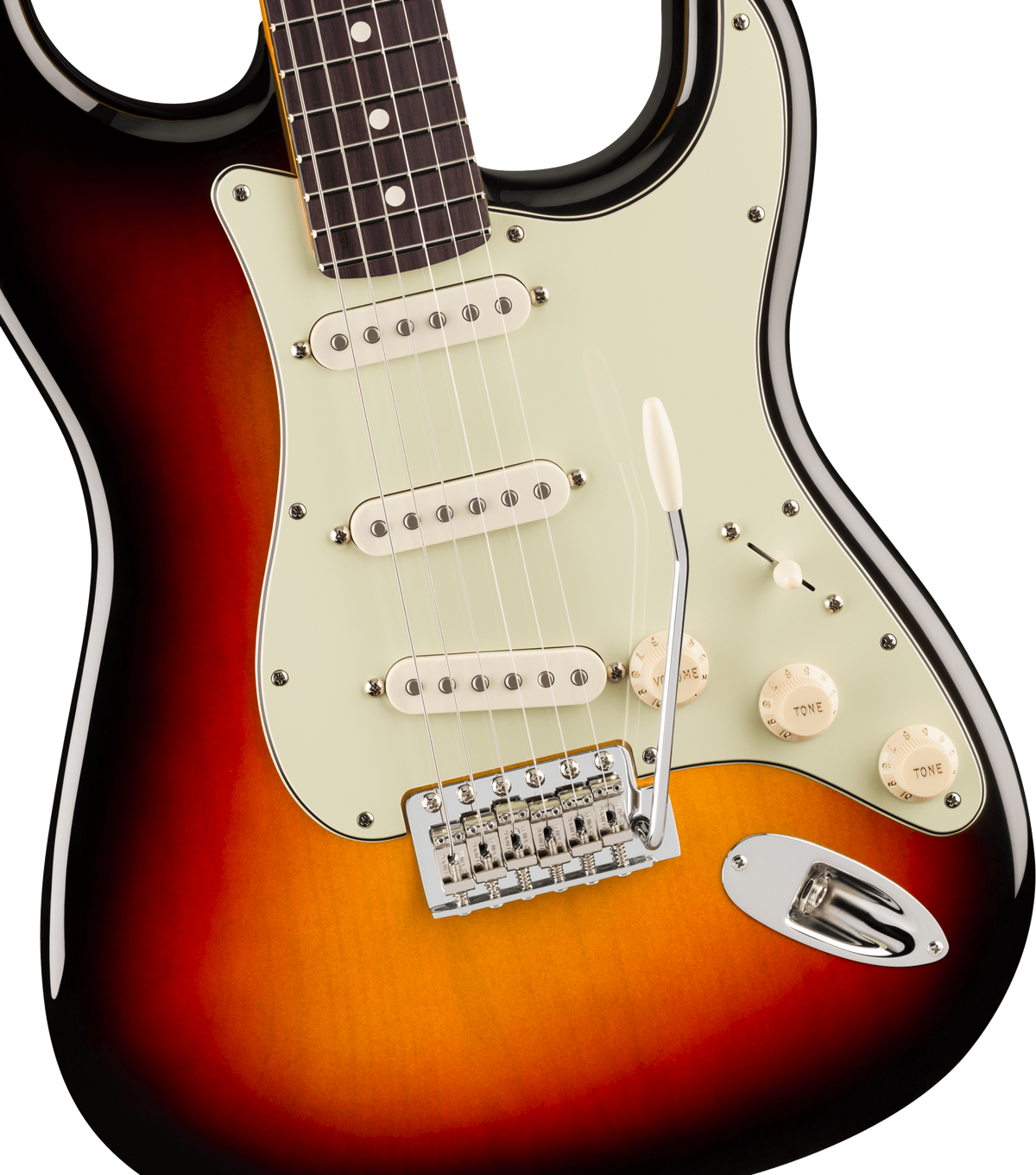 Fender Limited Edition American Professional Classic Stratocaster Electric Guitar Featuring the Silent Circuit - 3-Color Sunburst with Gig Bag