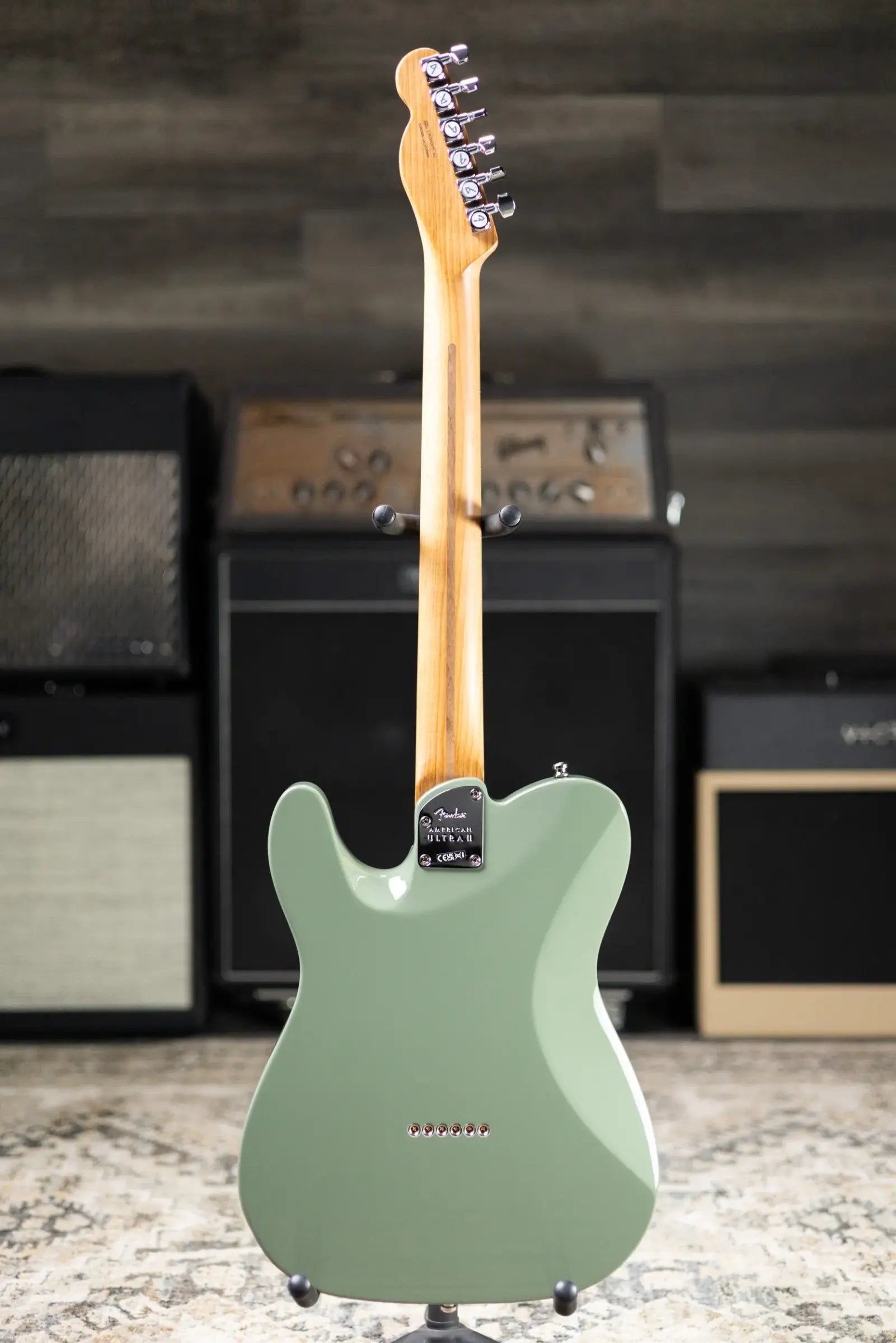 Fender Limited Edition American Ultra II Telecaster Electric Guitar - Antique Olive with Hardshell Case