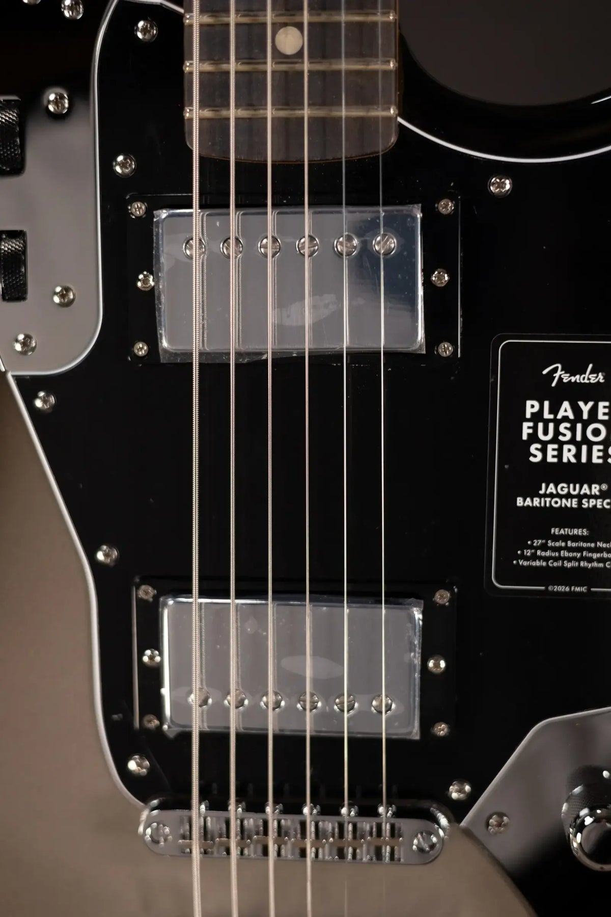 Fender Limited Edition Player Fusion Jaguar Baritone Special Electric Guitar - Silverburst with Gig Bag