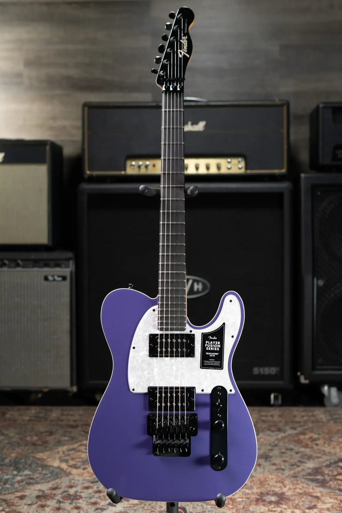Fender Limited Edition Player Fusion Telecaster HH Floyd Rose Electric Guitar - Aura Metallic with Gig Bag