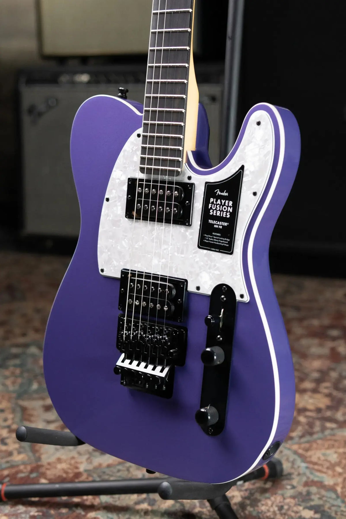 Fender Limited Edition Player Fusion Telecaster HH Floyd Rose Electric Guitar - Aura Metallic with Gig Bag