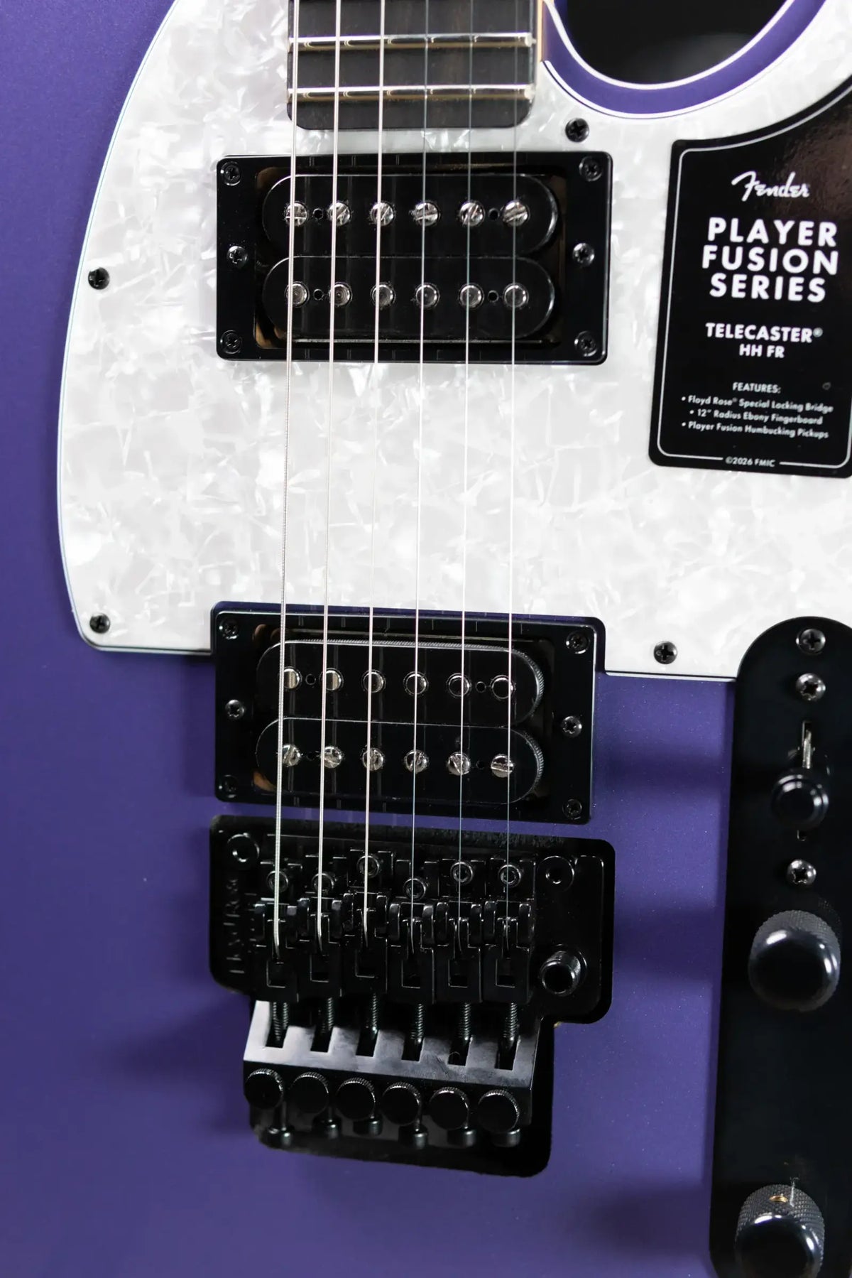 Fender Limited Edition Player Fusion Telecaster HH Floyd Rose Electric Guitar - Aura Metallic with Gig Bag