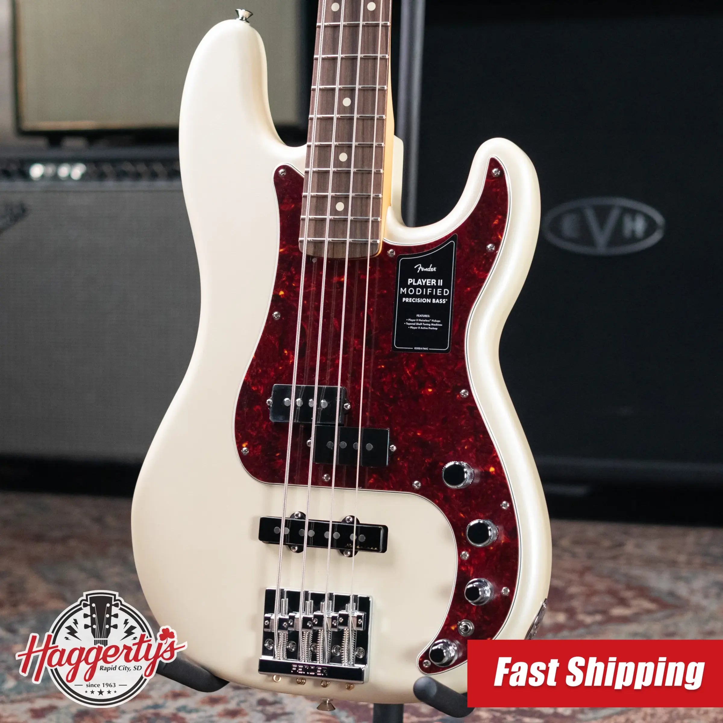 Fender Player II Modified Active Precision Bass - Olympic Pearl with Gig Bag