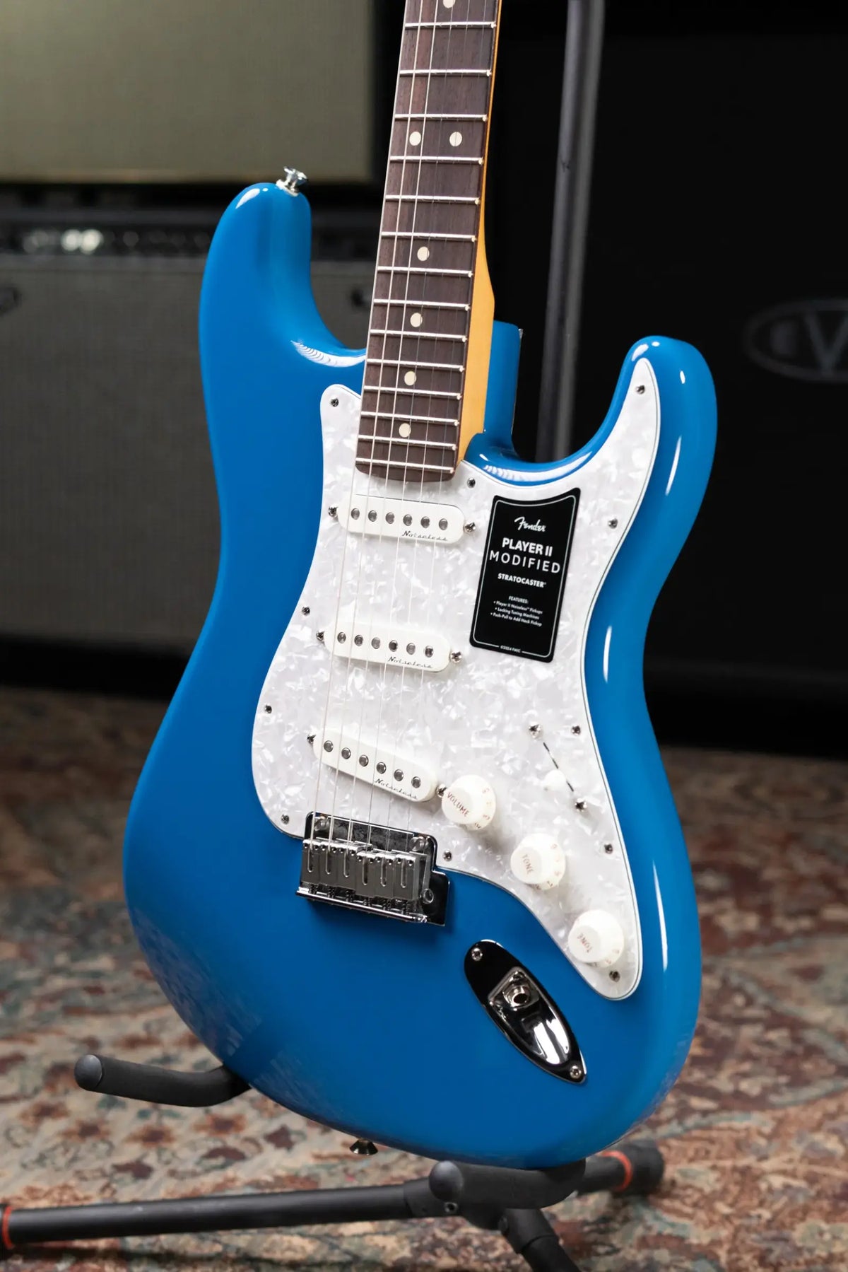 Fender Player II Modified Stratocaster Electric Guitar - Electric Blue with Gig Bag - Demo