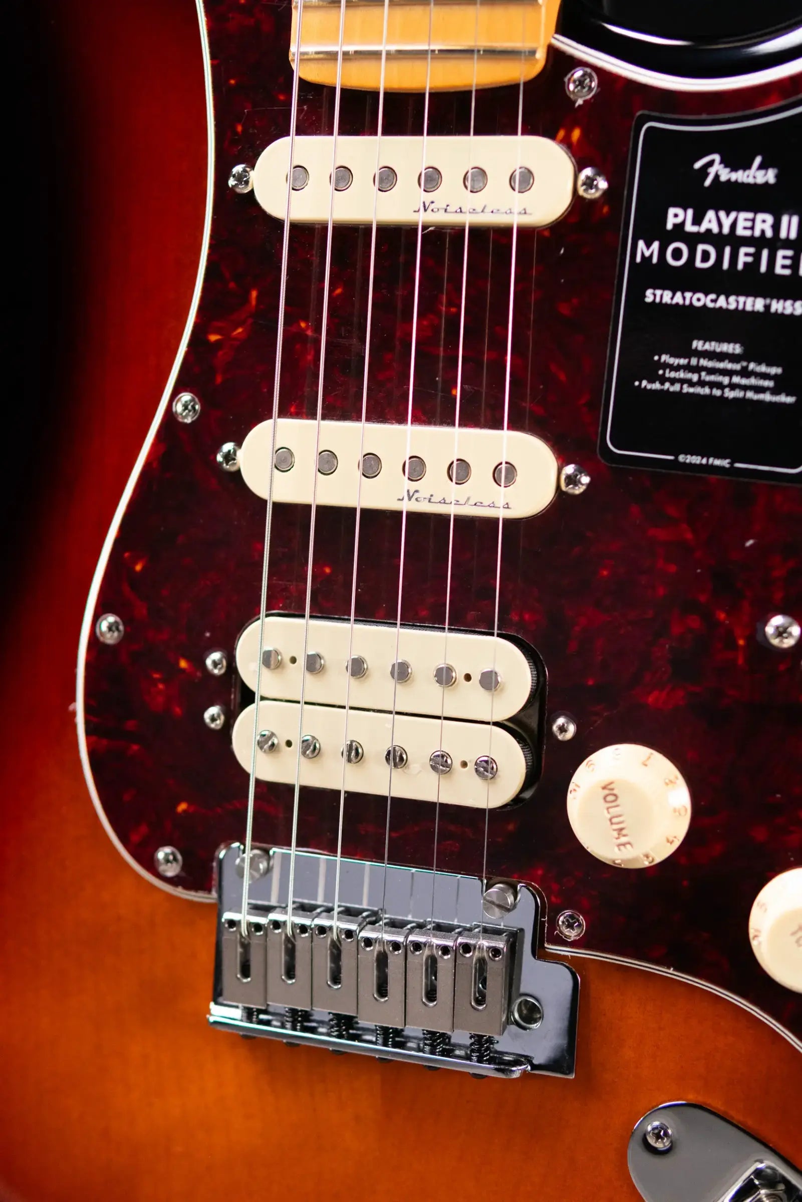 Fender Player II Modified Stratocaster HSS Electric Guitar - 3-Color Sunburst with Gig Bag