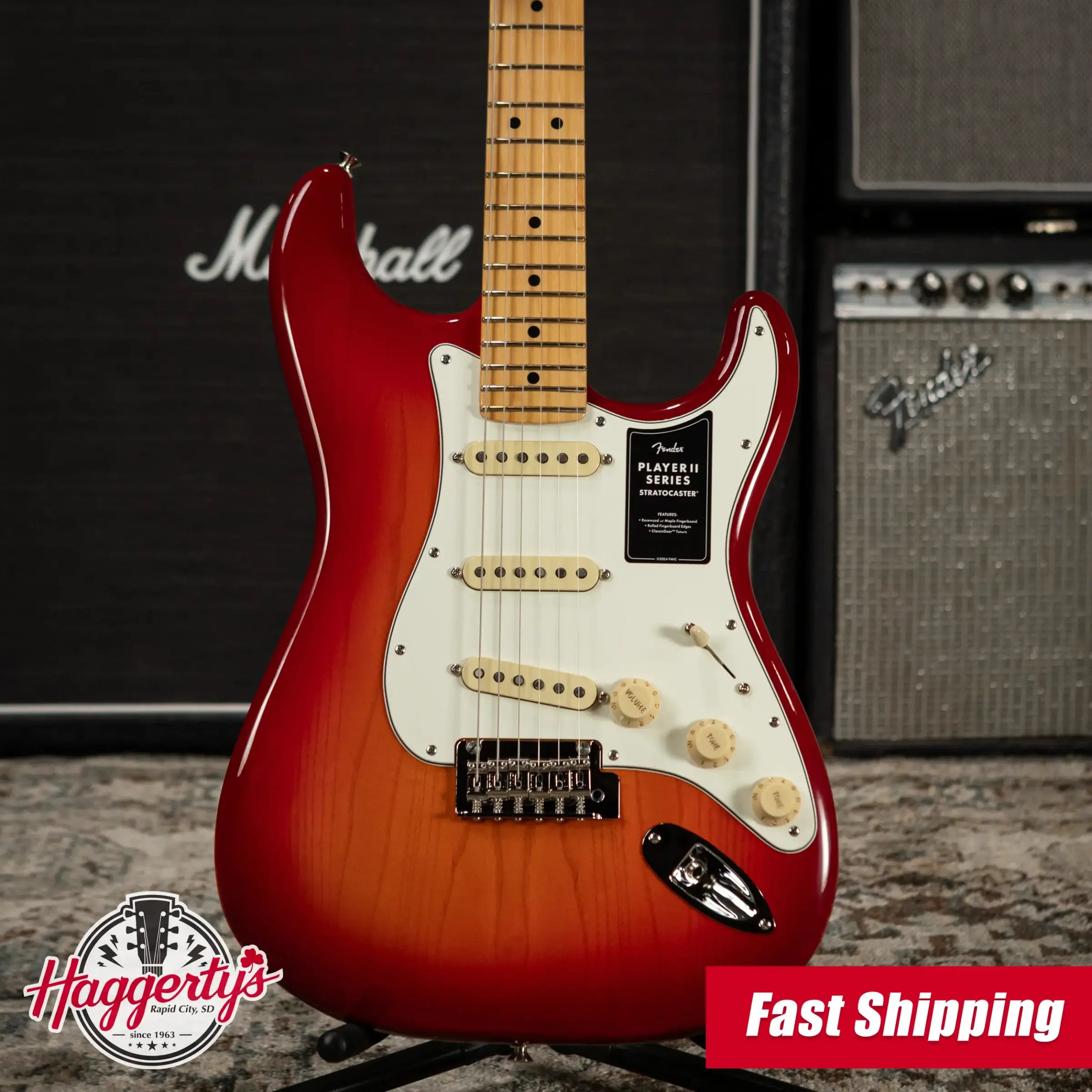 Fender Player II Stratocaster Electric Guitar - Aged Cherry Burst
