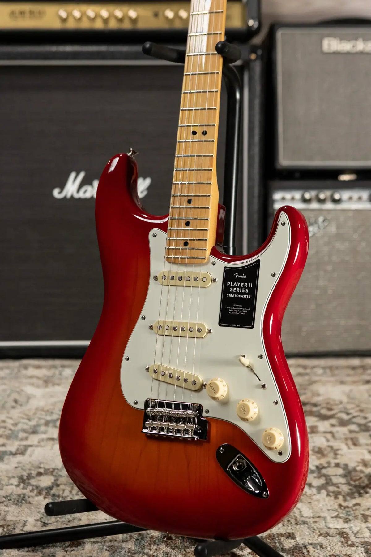 Fender Player II Stratocaster Electric Guitar - Aged Cherry Burst - Demo