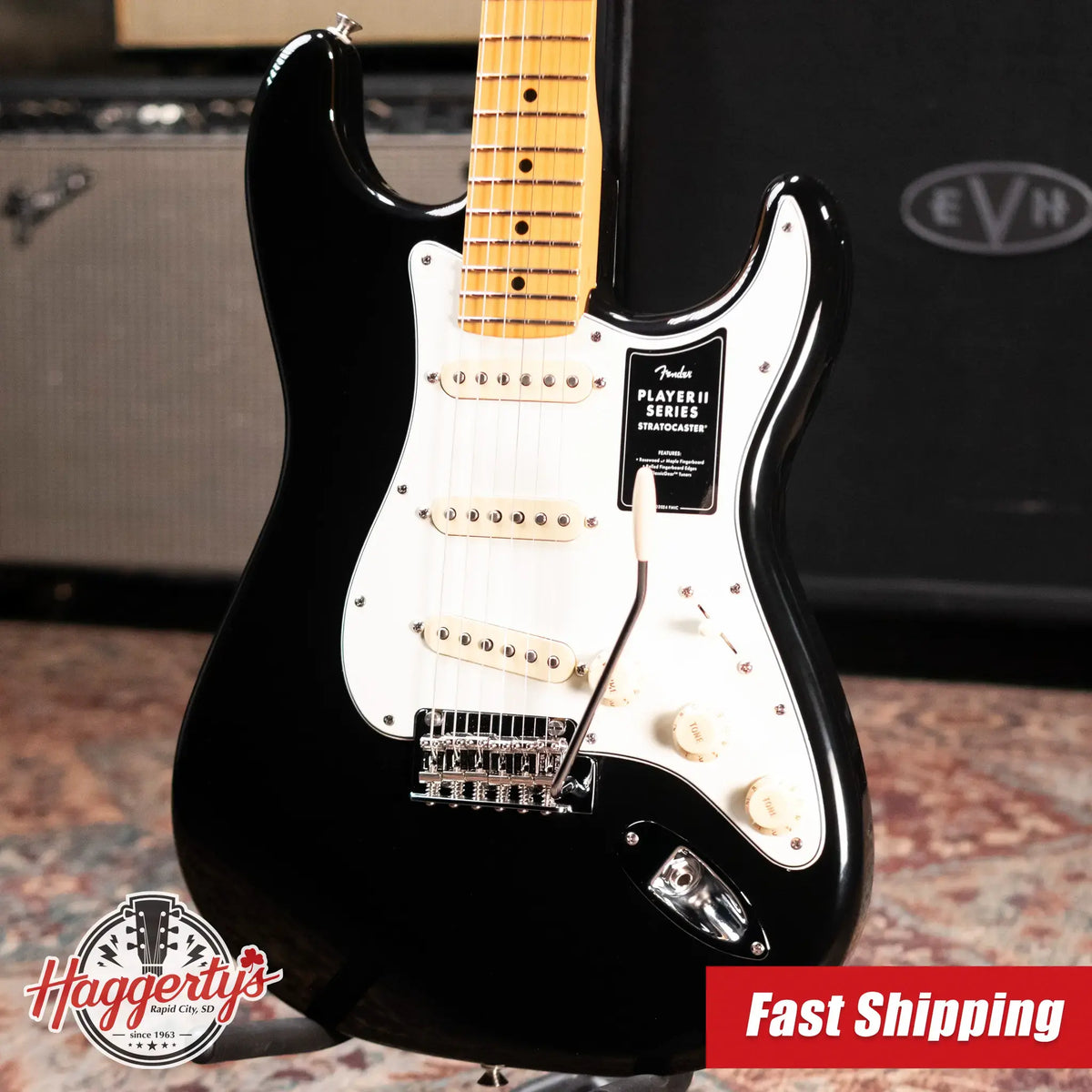 Fender Player II Stratocaster Electric Guitar - Black - Demo