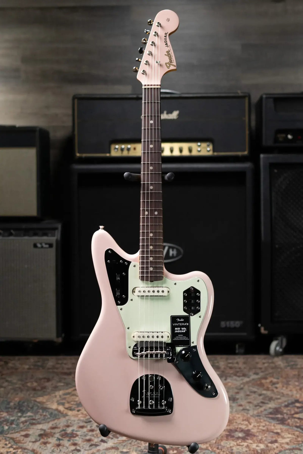 Fender Vintera III Mid '60s Jaguar Electric Guitar - Shell Pink with Gig Bag