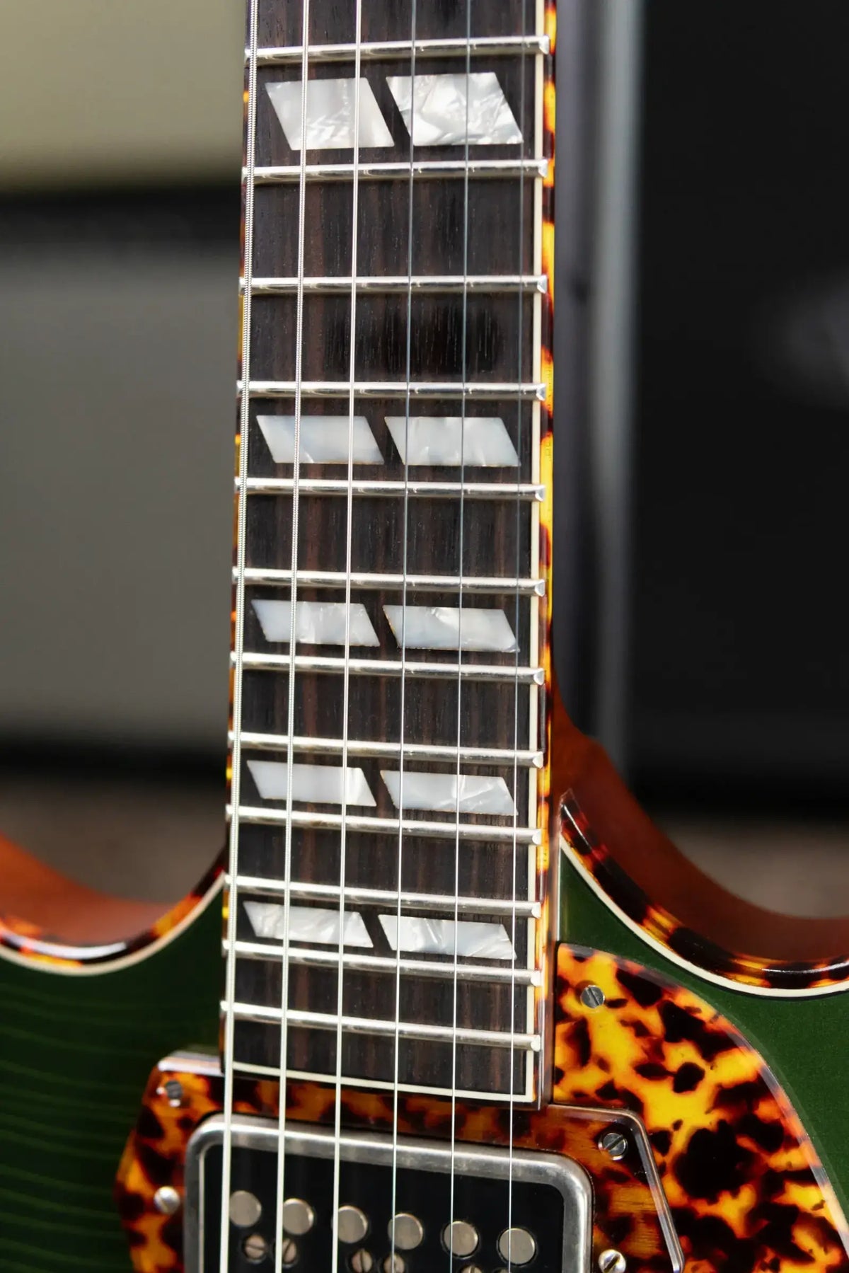 Frank Brothers Arcade Model Electric Guitar - Cadillac Green / Tortoise Shell with Hardshell Case - Used