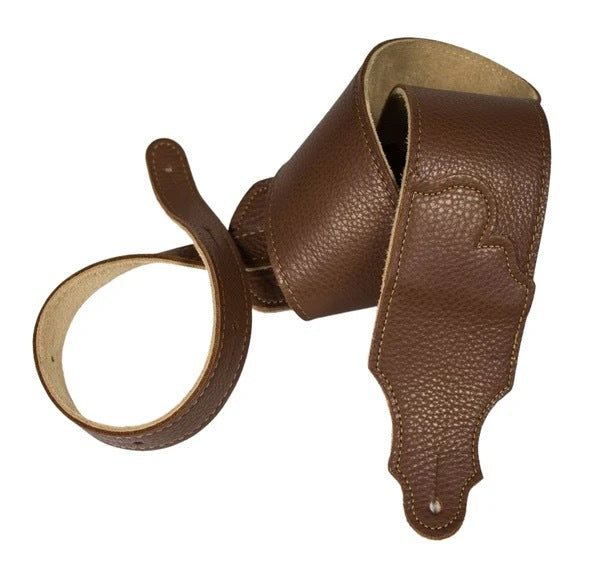 Franklin Straps 3" Original Natural Glove Leather Series Guitar Strap - Caramel with Gold Stitch
