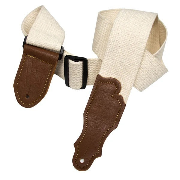 Franklin Straps Cotton Guitar Strap - Glove Leather End Tab