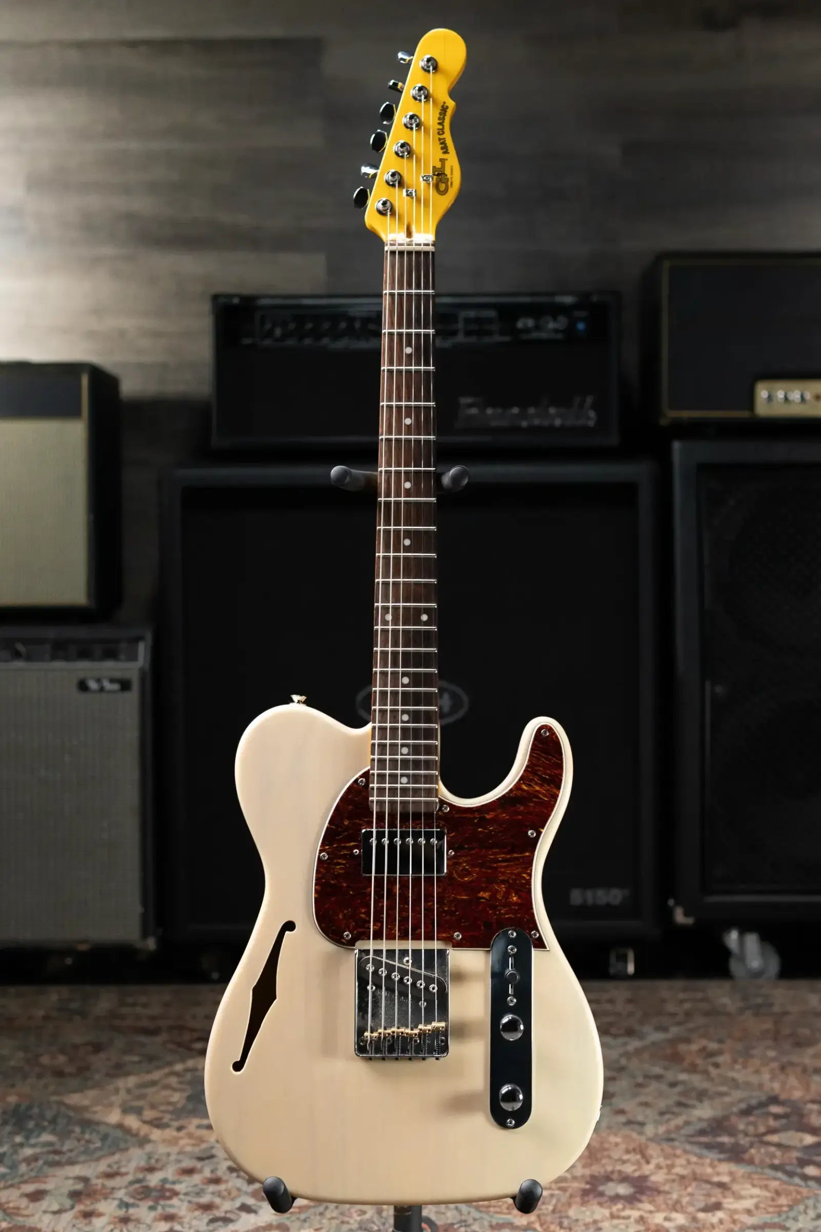 G&L Tribute ASAT Classic Bluesboy Semi-Hollow Electric Guitar - White Blonde with Gig Bag - Used