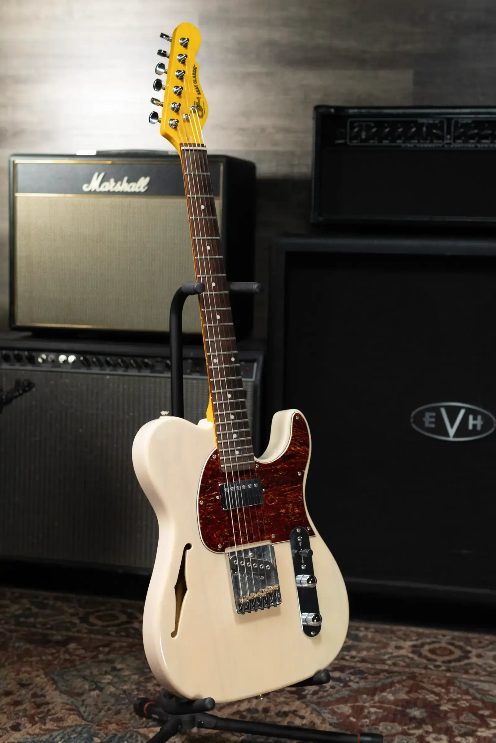 G&L Tribute ASAT Classic Bluesboy Semi-Hollow Electric Guitar - White Blonde with Gig Bag - Used