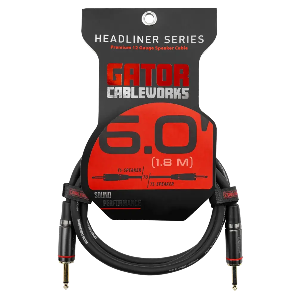 Gator Cases Headliner Series Speaker Cable - 6ft