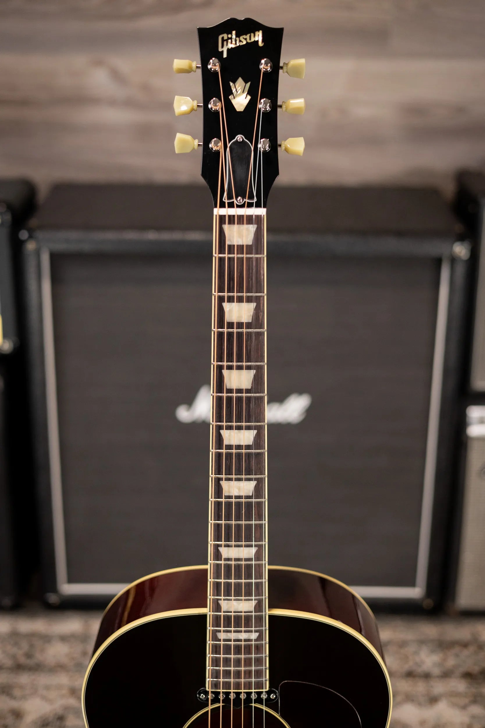 Gibson J-160E Original Acoustic/Electric Guitar - Vintage Sunburst with Hardshell Case