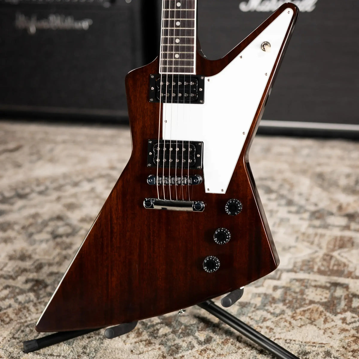 Gibson 70s Explorer Electric Guitar - Dark Walnut with Hardshell Case