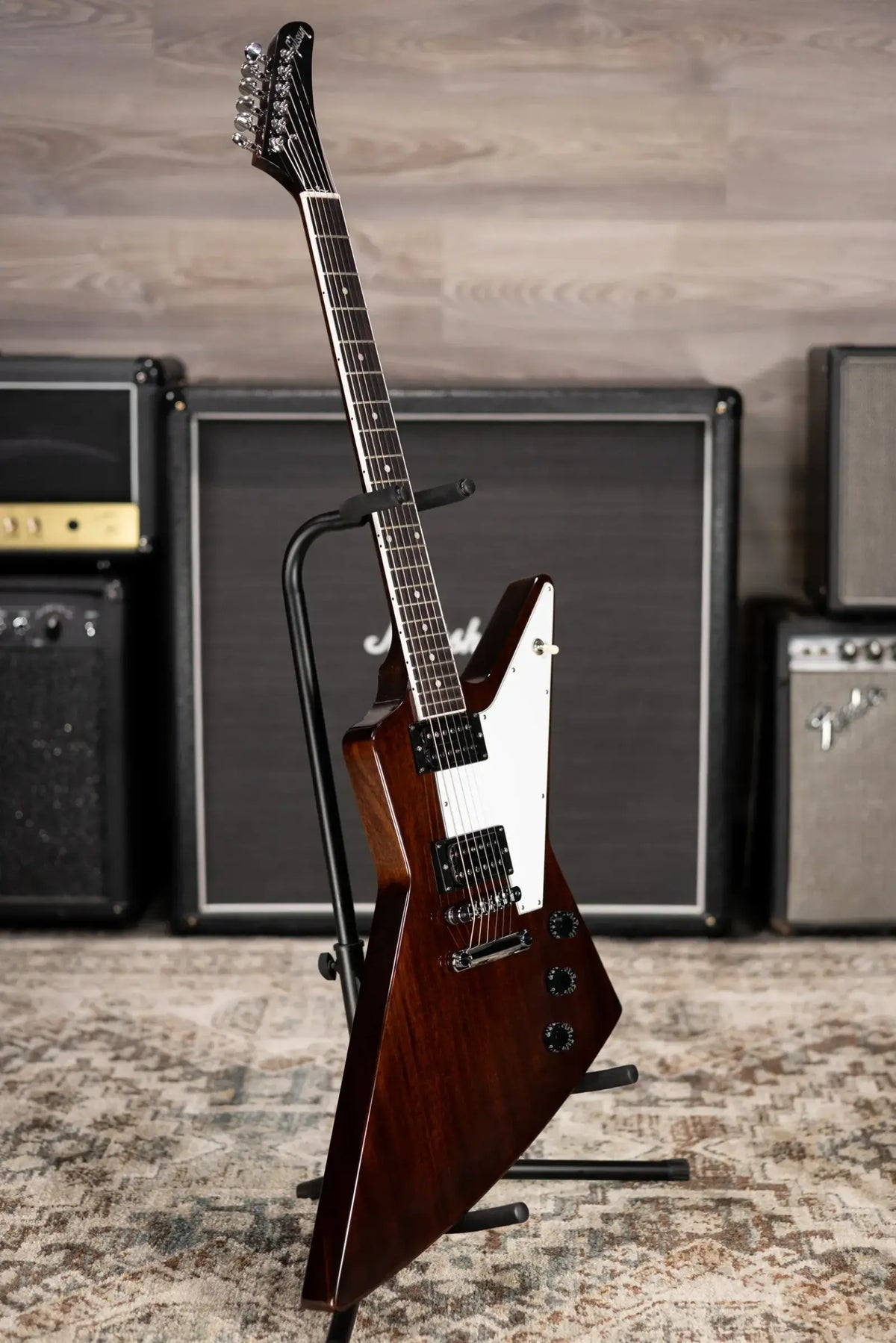 Gibson 70s Explorer Electric Guitar - Dark Walnut with Hardshell Case
