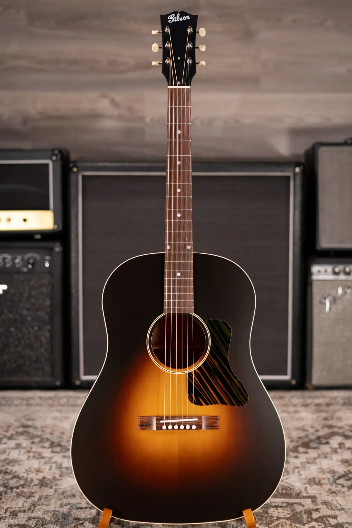 Gibson Century Collection J-45 12-Fret Acoustic Guitar Vintage Sunburst with Hardshell Case