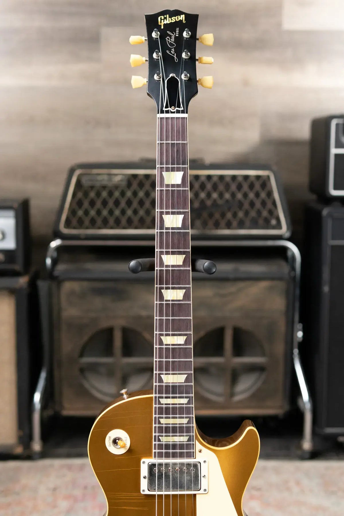 Gibson Custom Shop 1957 Les Paul Standard Murphy Lab Ultra Light Aged Electric Guitar with Bigsby - All Double Gold with Hardshell Case - Demo